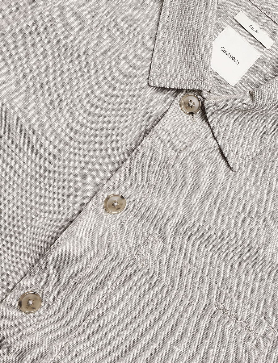 Calvin Klein - LS LINEN VISCOSE OVERSHIRT - Überhemden - roasted cashew - 5