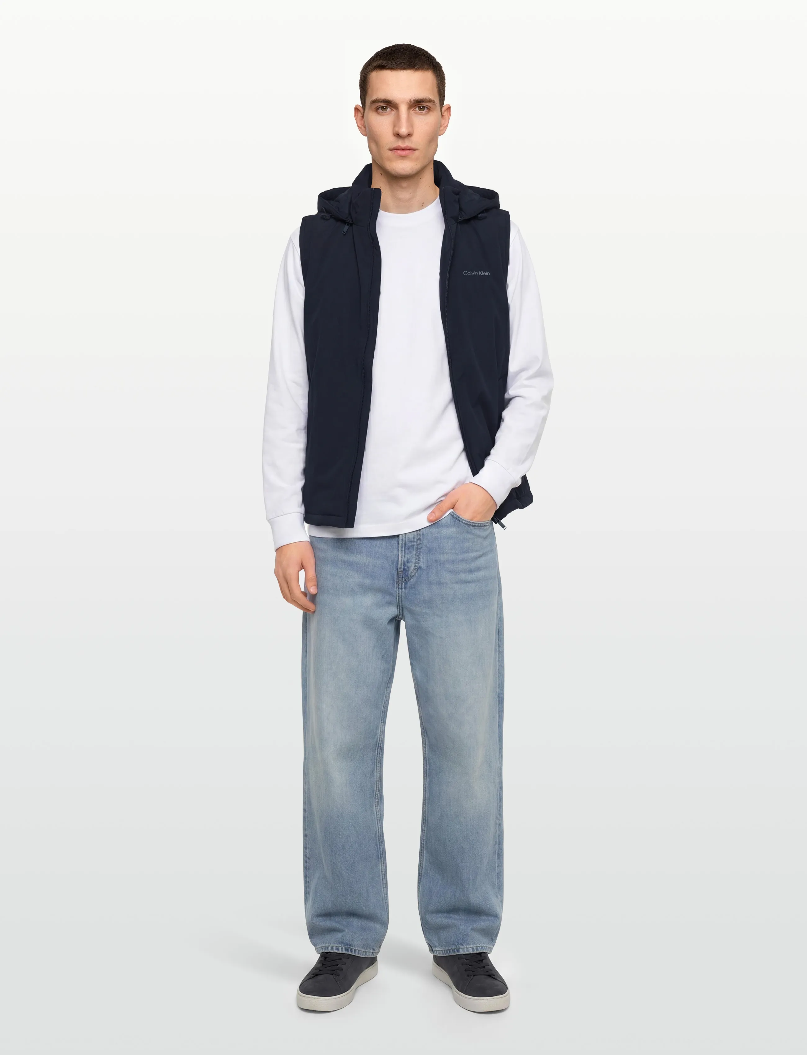 Calvin Klein LTWT PADDED NYLON VEST - Inspiration - DARK SAPPHIRE / navy
