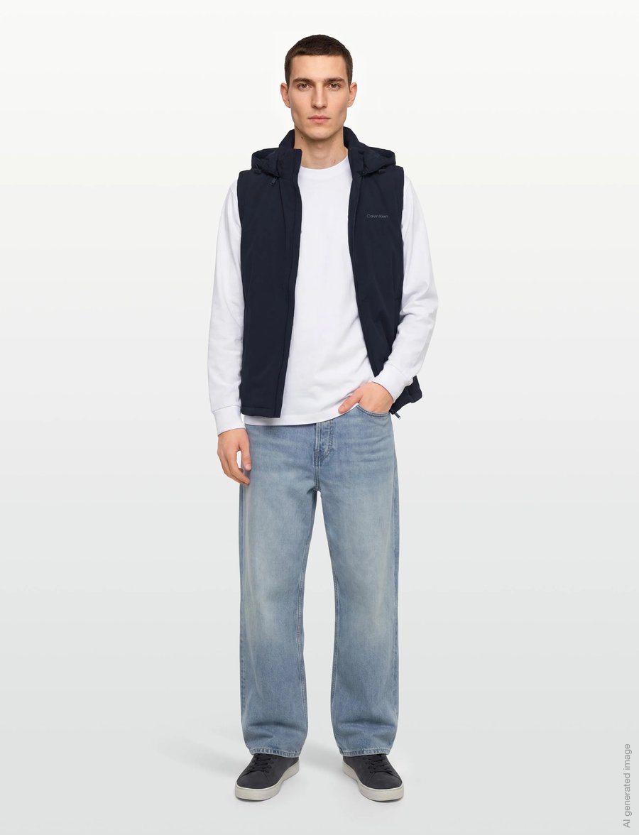 Calvin Klein - LTWT PADDED NYLON VEST - dark sapphire - 0
