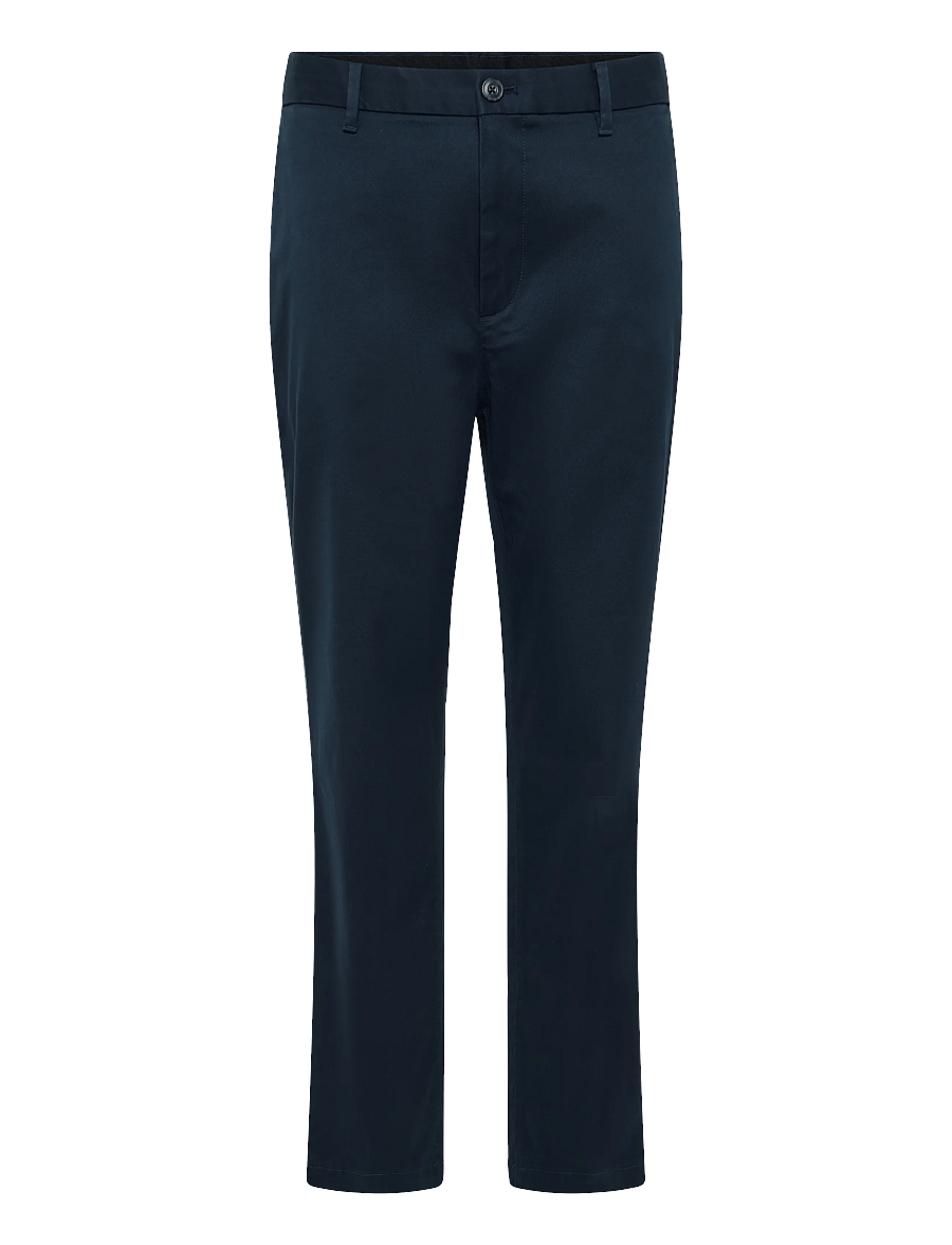 Calvin Klein - TAPERED REFINED COTTON STRETCH T - casual trousers - dark sapphire - 0