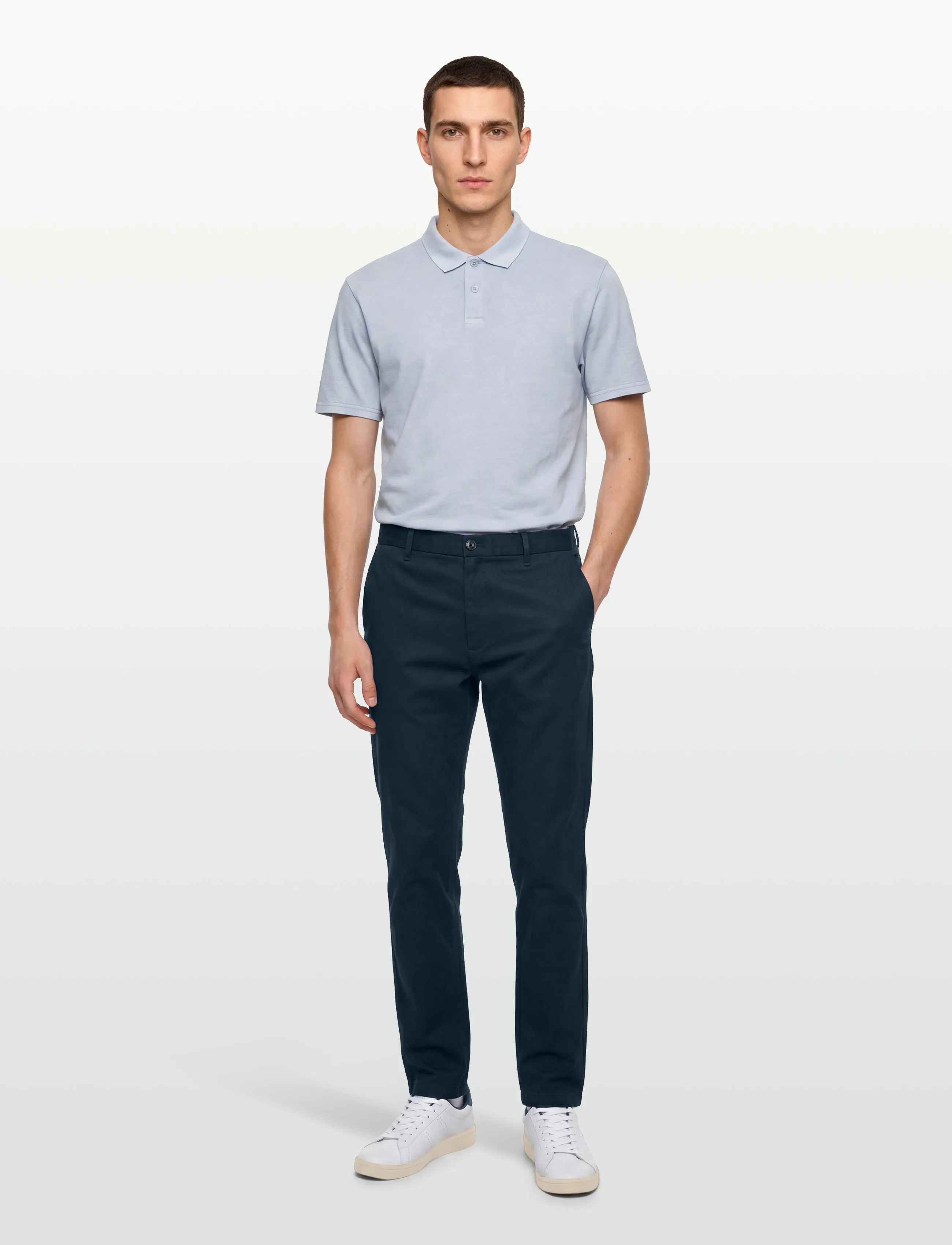 Calvin Klein TAPERED REFINED COTTON STRETCH T - Casualwear - DARK SAPPHIRE / navy