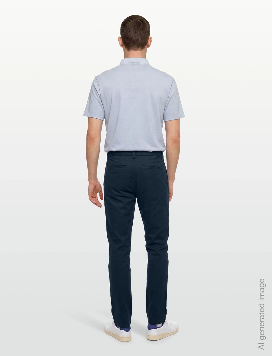 Calvin Klein - TAPERED REFINED COTTON STRETCH T - freizeithosen - dark sapphire - 4