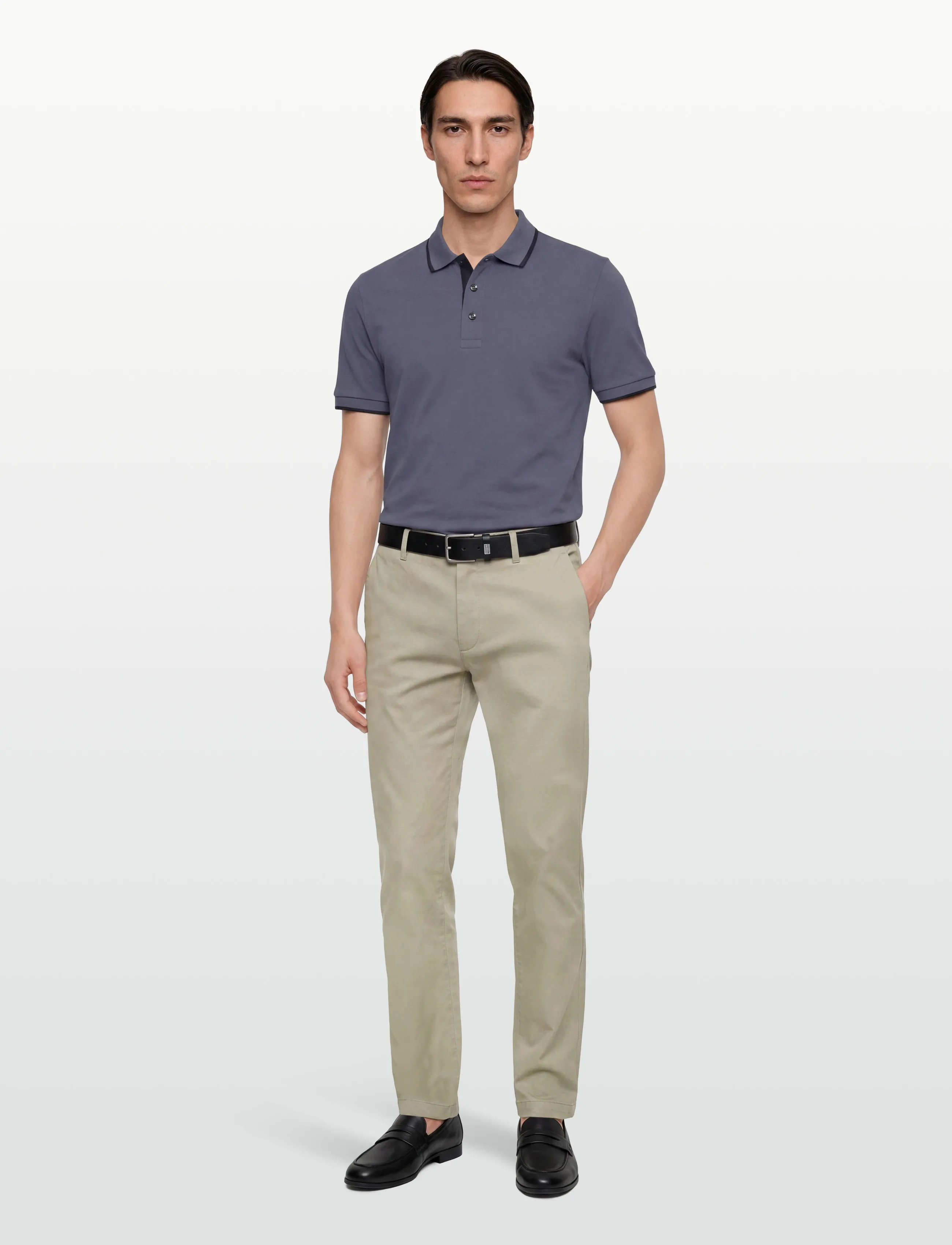 Calvin Klein - TAPERED REFINED COTTON STRETCH T - freizeithosen - vintage khaki - 0