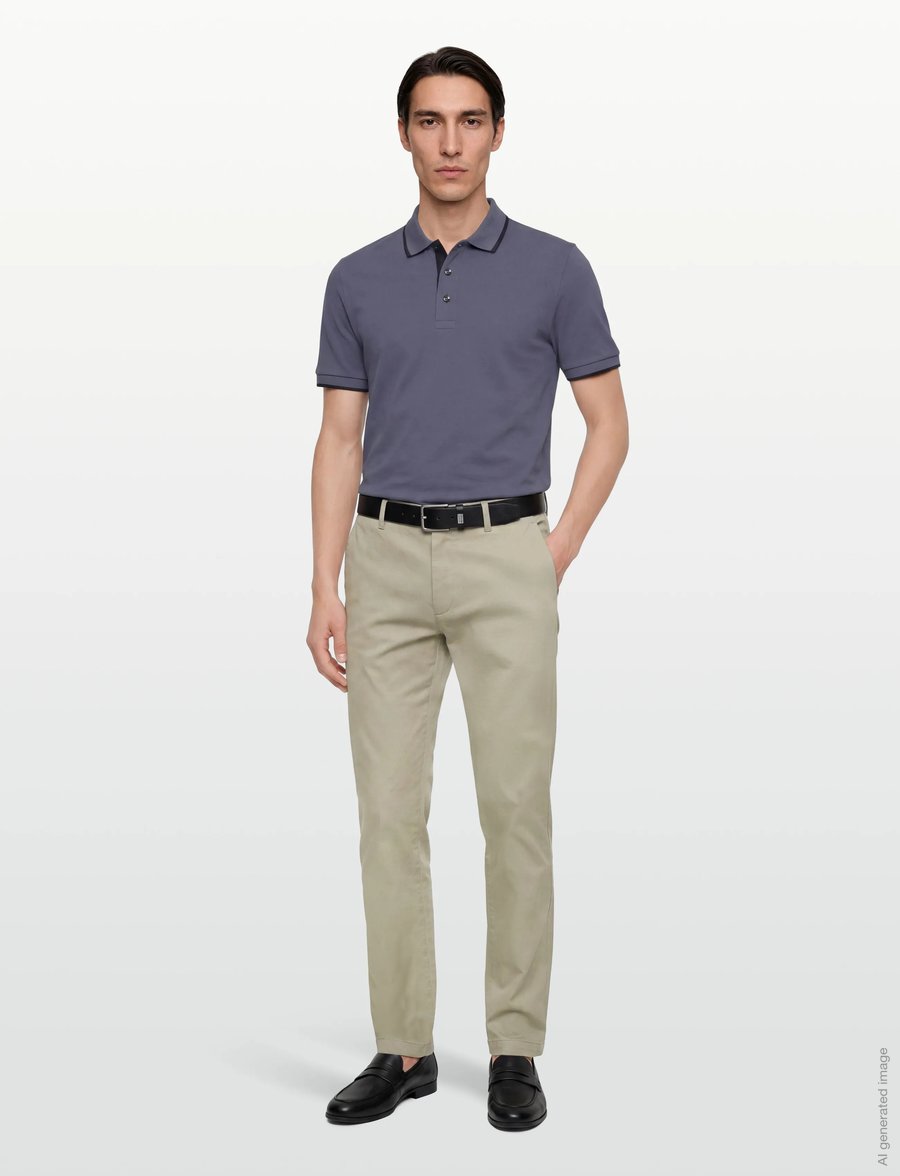 Calvin Klein - TAPERED REFINED COTTON STRETCH T - freizeithosen - vintage khaki - 0
