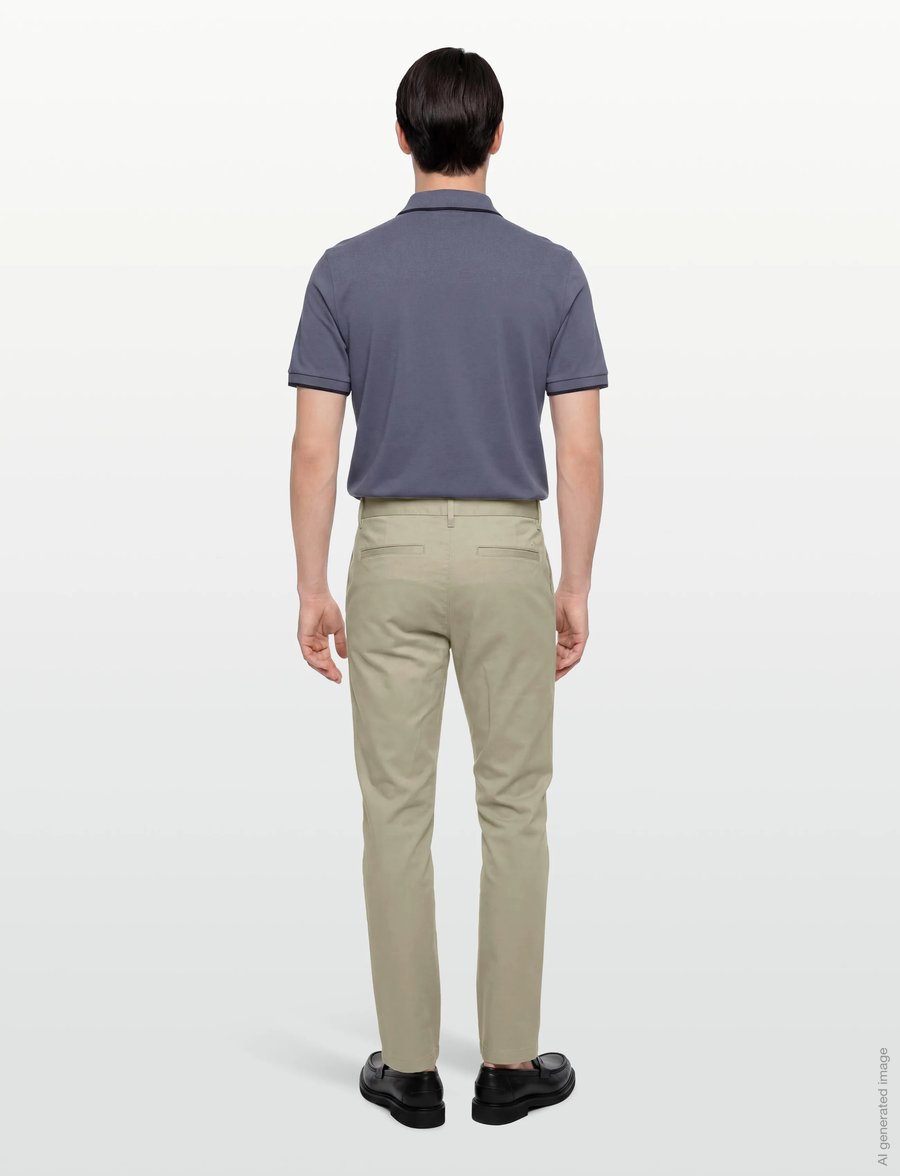 Calvin Klein - TAPERED REFINED COTTON STRETCH T - freizeithosen - vintage khaki - 4