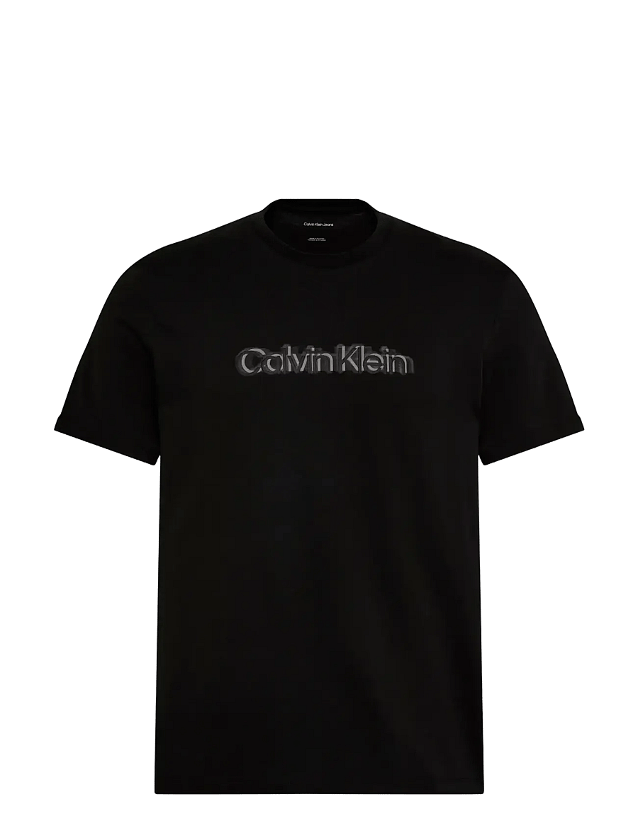 Calvin Klein - SS 30s EU SPW PUFF STNDRD GRAPHI - kurzärmelige t-shirts - black - 1