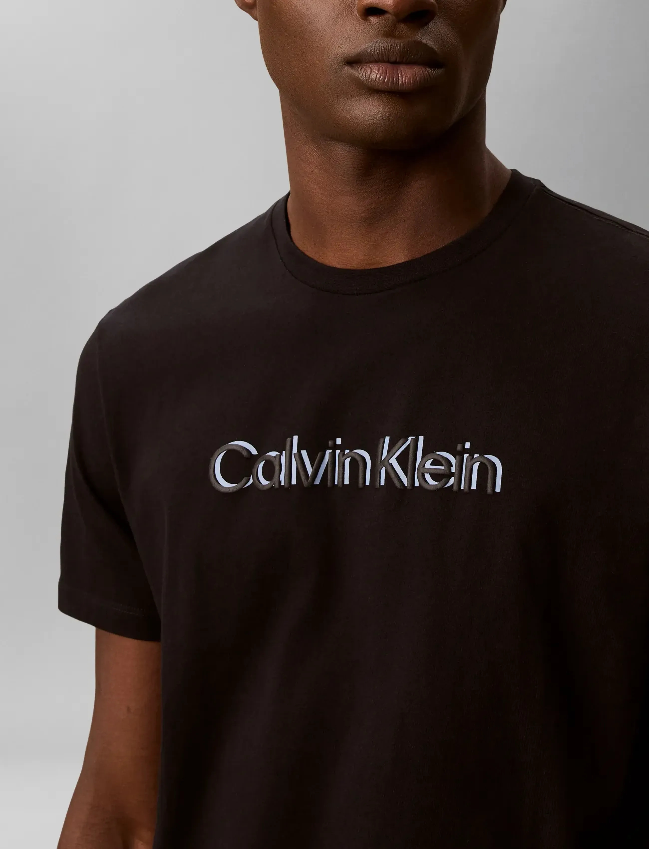 Calvin Klein - SS 30s EU SPW PUFF STNDRD GRAPHI - kortärmade t-shirts - black - 3