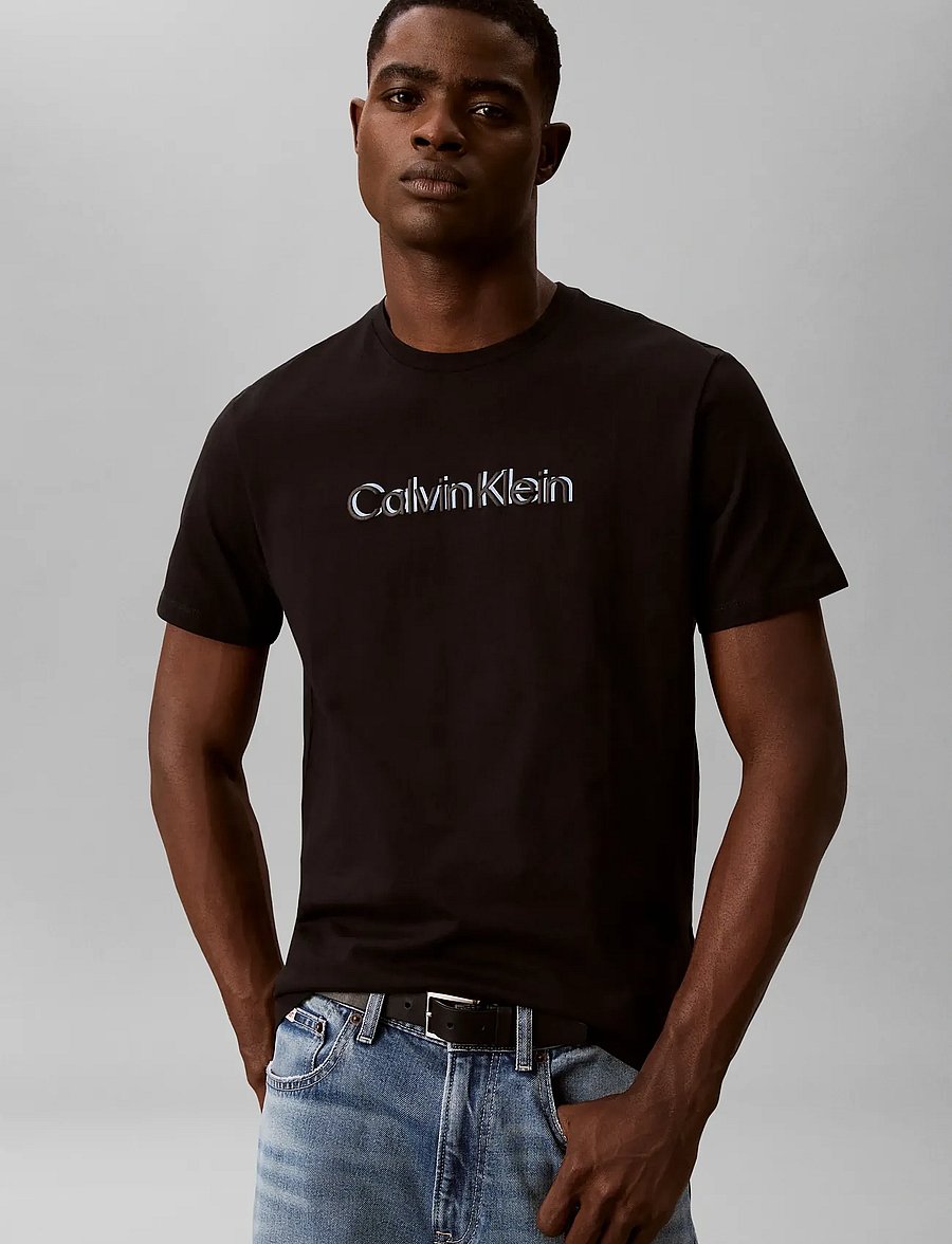 Calvin Klein - SS 30s EU SPW PUFF STNDRD GRAPHI - kurzärmelige t-shirts - black - 4