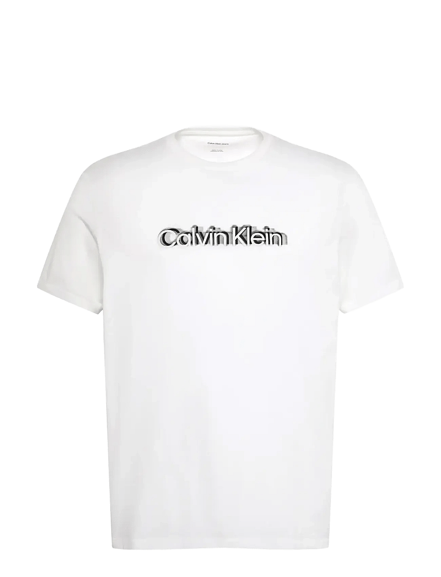 Calvin Klein - SS 30s EU SPW PUFF STNDRD GRAPHI - kortærmede t-shirts - bright white - 1