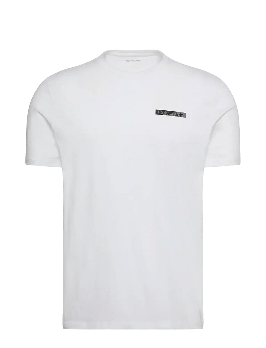 Calvin Klein - SS 30s EU SPW SPLIT STNDRD GRAPH - stutterma bolir - bright white - 1