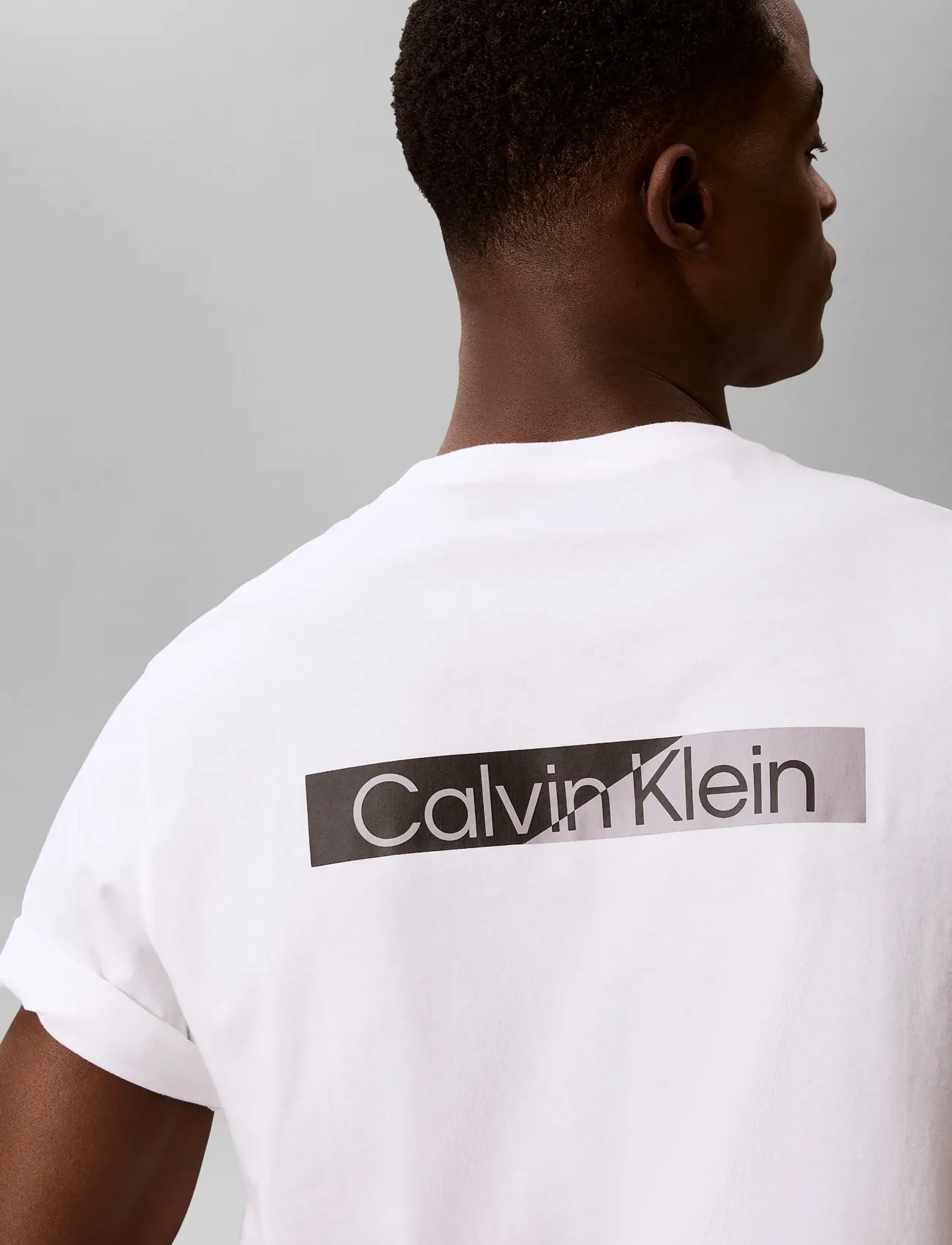 Calvin Klein - SS 30s EU SPW SPLIT STNDRD GRAPH - stutterma bolir - bright white - 5