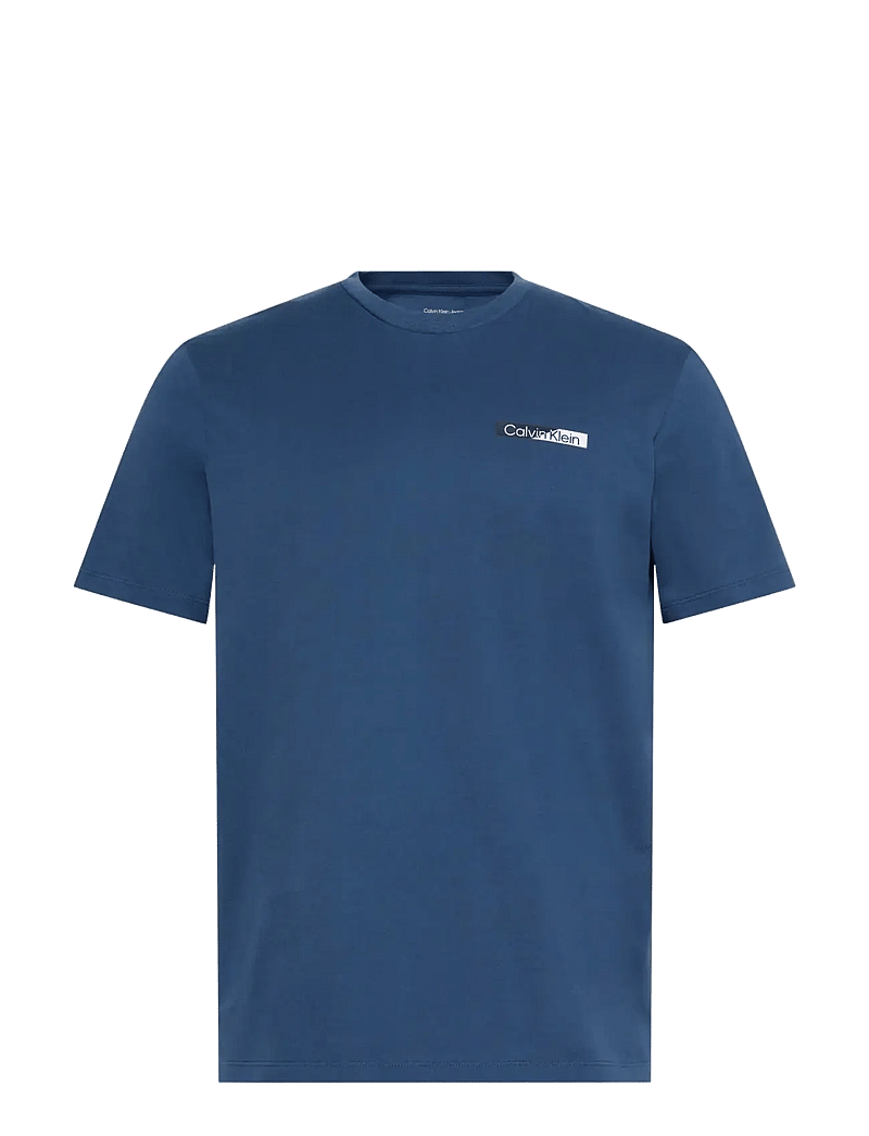 Calvin Klein - SS 30s EU SPW SPLIT STNDRD GRAPH - kortærmede t-shirts - dark denim - 1