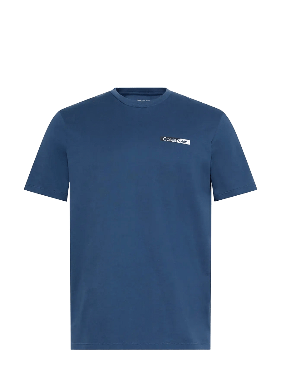Calvin Klein - SS 30s EU SPW SPLIT STNDRD GRAPH - short-sleeved t-shirts - dark denim - 1