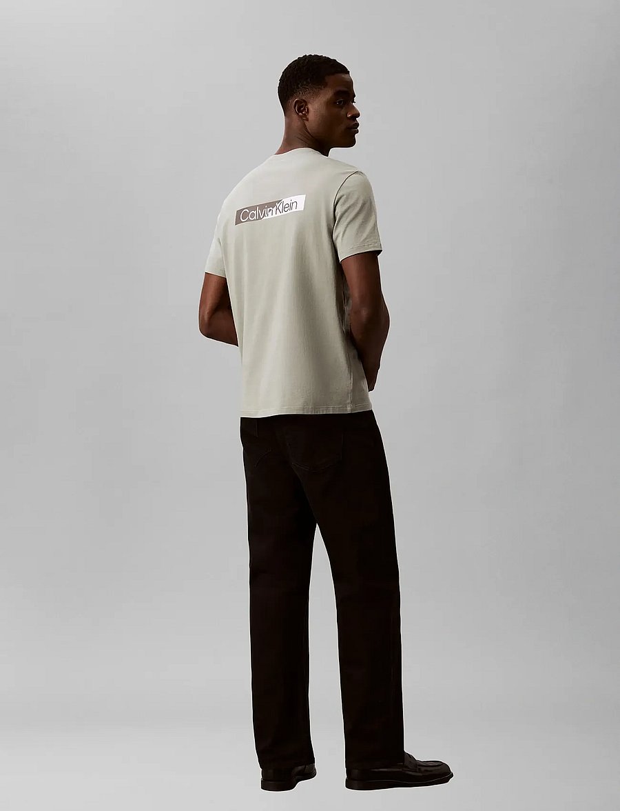 Calvin Klein - SS 30s EU SPW SPLIT STNDRD GRAPH - short-sleeved t-shirts - shadow - 2