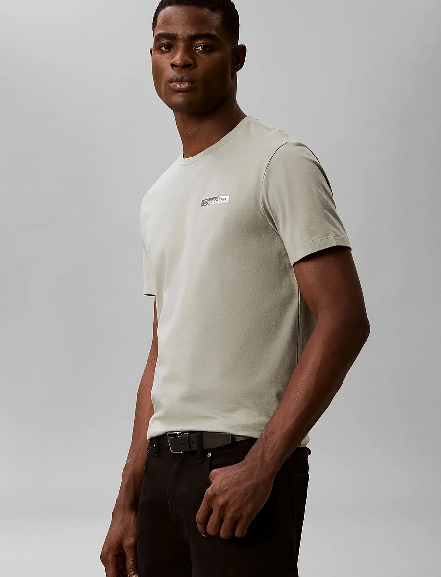 Calvin Klein - SS 30s EU SPW SPLIT STNDRD GRAPH - short-sleeved t-shirts - shadow - 4
