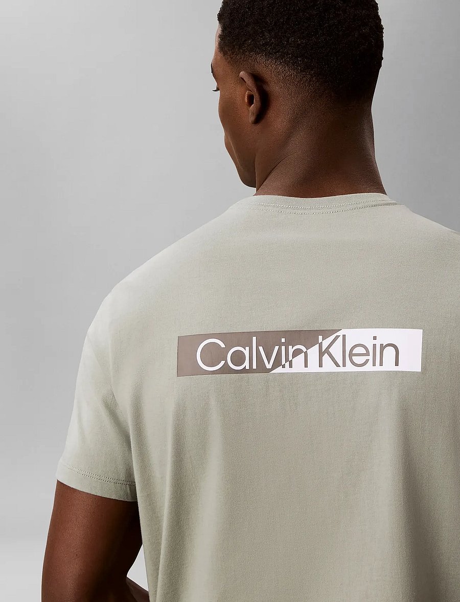 Calvin Klein - SS 30s EU SPW SPLIT STNDRD GRAPH - short-sleeved t-shirts - shadow - 5