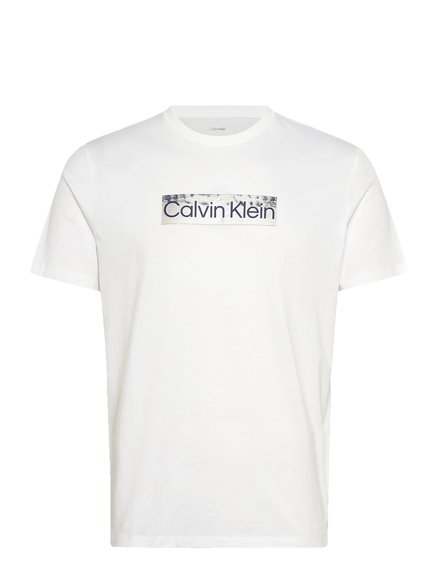 Calvin Klein - SS 30s EU SPW MTL STNDRD GRAPHIC - lühikeste varrukatega t-särgid - bright white - 0