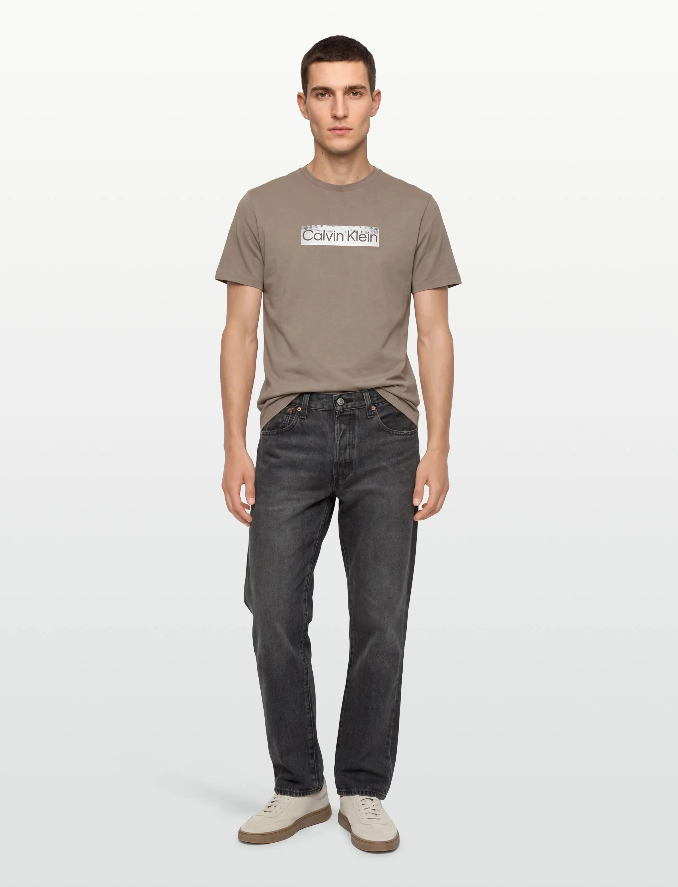 Calvin Klein - SS 30s EU SPW MTL STNDRD GRAPHIC - kurzärmelig - roasted cashew - 0