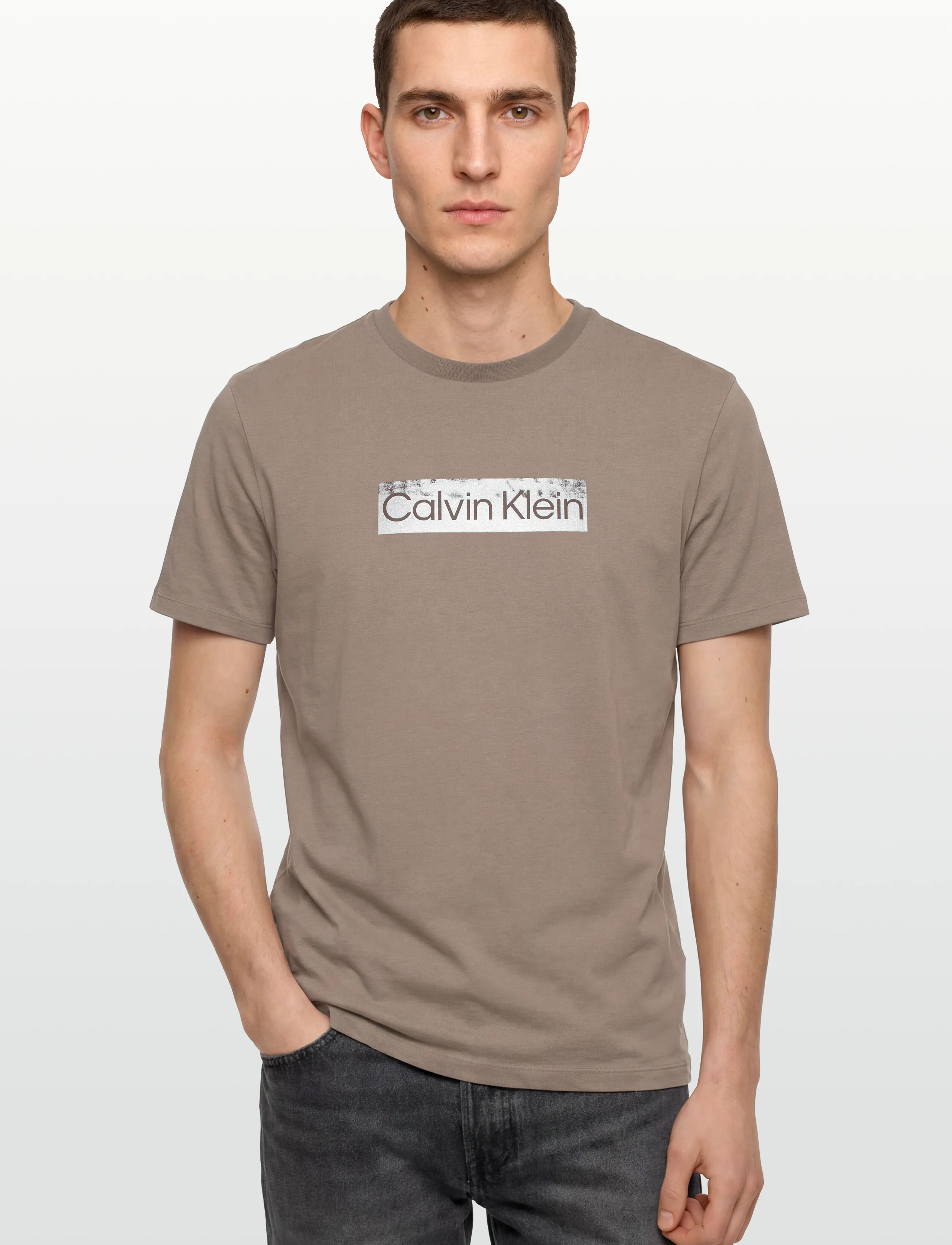 Calvin Klein - SS 30s EU SPW MTL STNDRD GRAPHIC - kurzärmelig - roasted cashew - 3