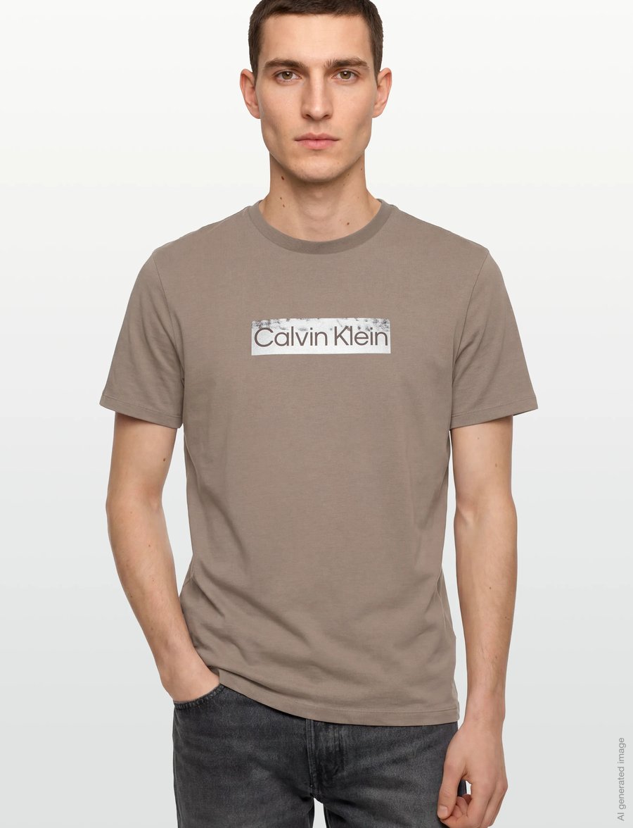 Calvin Klein - SS 30s EU SPW MTL STNDRD GRAPHIC - kurzärmelig - roasted cashew - 3