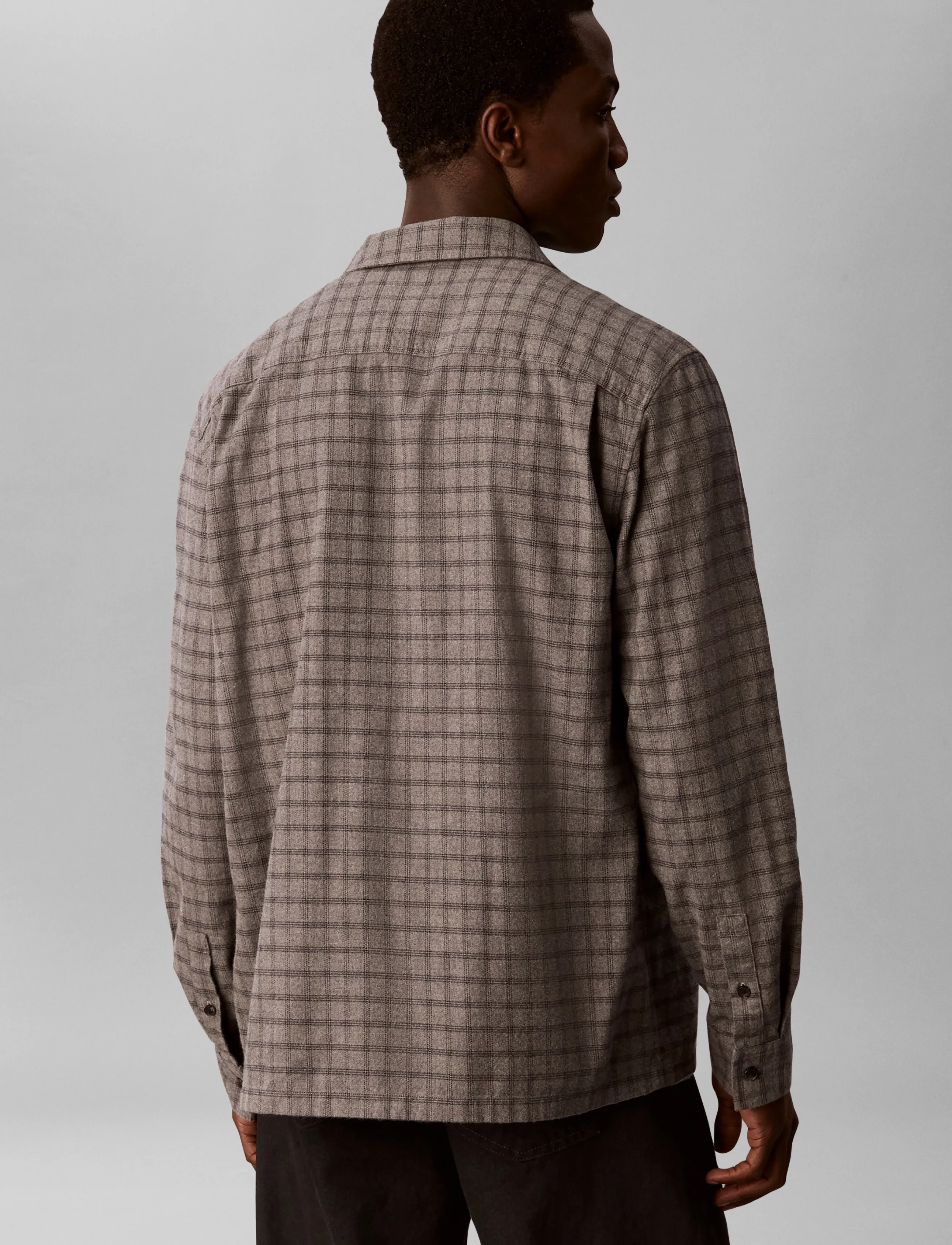 Calvin Klein - LS CHECK FLANNEL CLASSIC SHIRT - karierte hemden - charcoal heather - 2