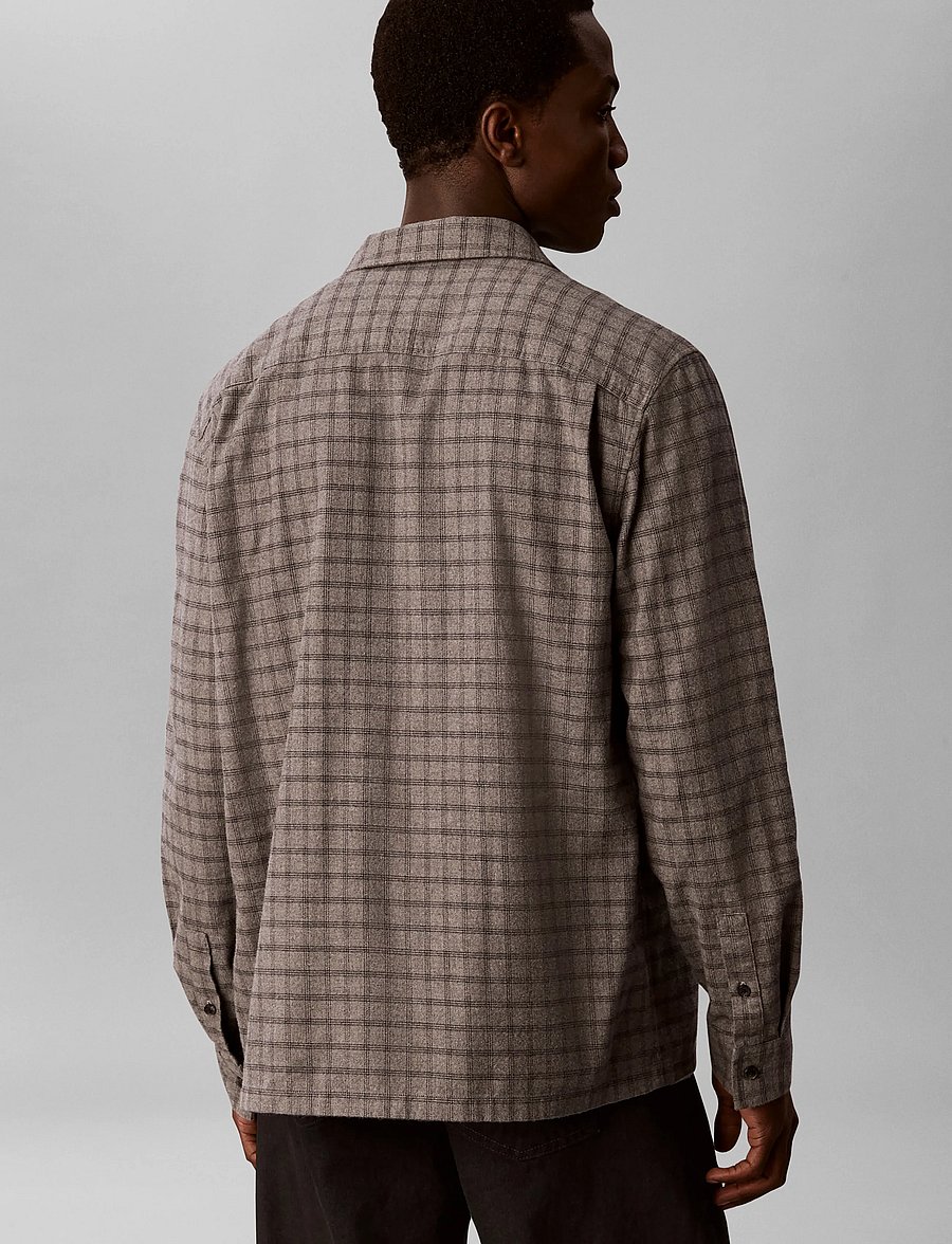 Calvin Klein - LS CHECK FLANNEL CLASSIC SHIRT - karierte hemden - charcoal heather - 2