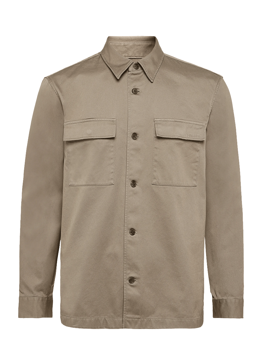 Calvin Klein - LS HEAVY UTILITY CTN TWL EASY OV - Überhemden - roasted cashew - 1