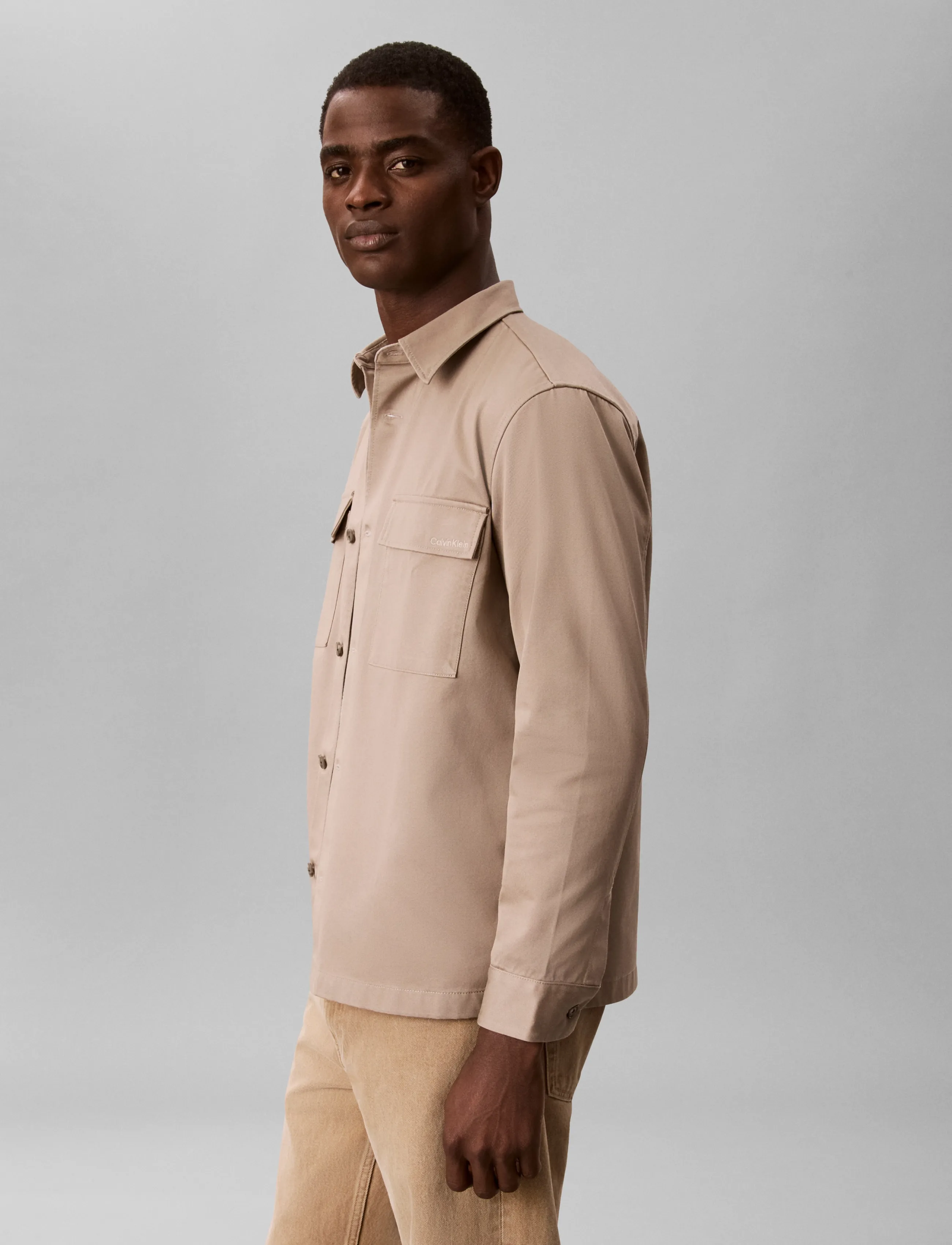 Calvin Klein Ls Heavy Utility Ctn Twl Easy Ov overshirts herr – bild 5