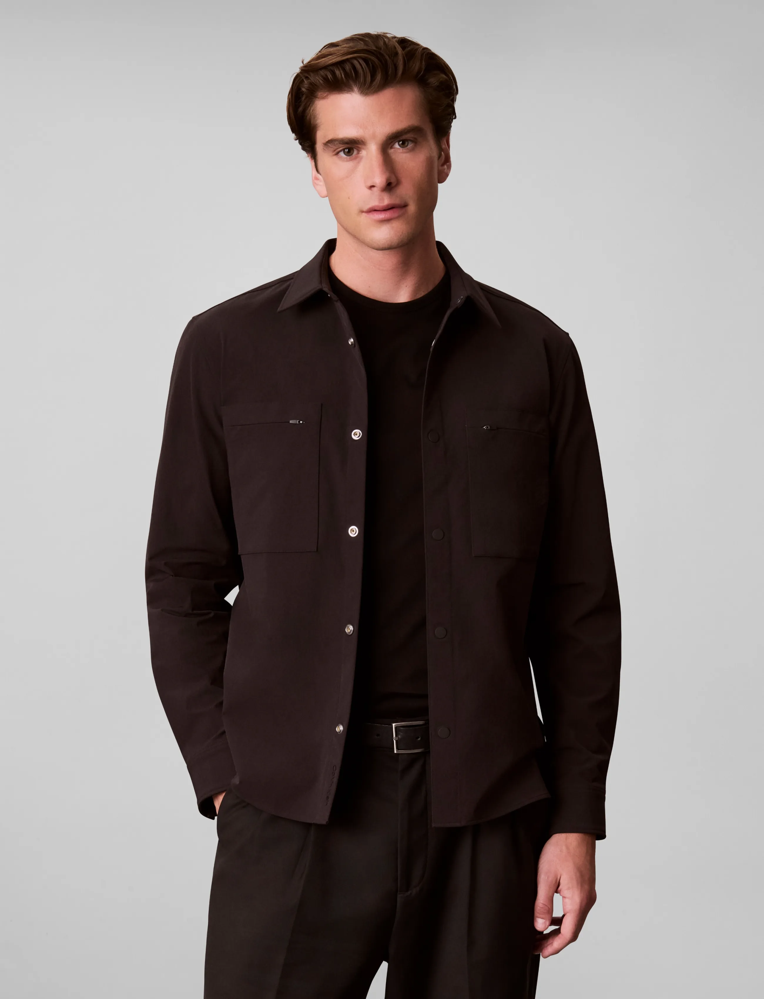 Calvin Klein Ls Tech Knit Dobby Classic Overs overshirts herr – bild 3