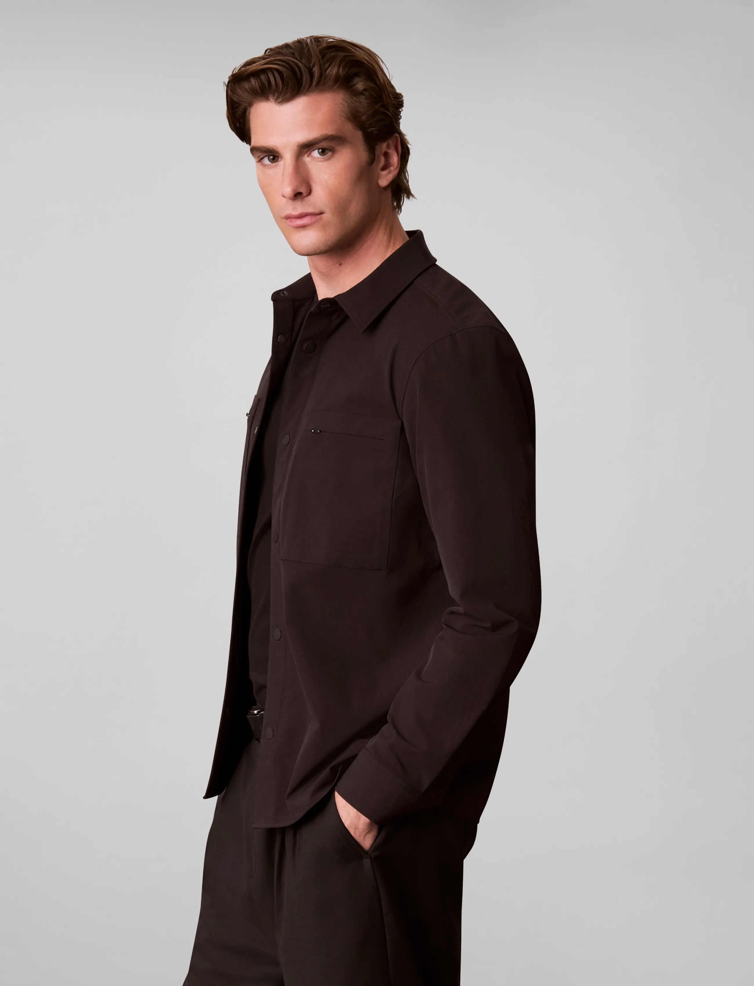 Calvin Klein Ls Tech Knit Dobby Classic Overs overshirts herr – bild 5