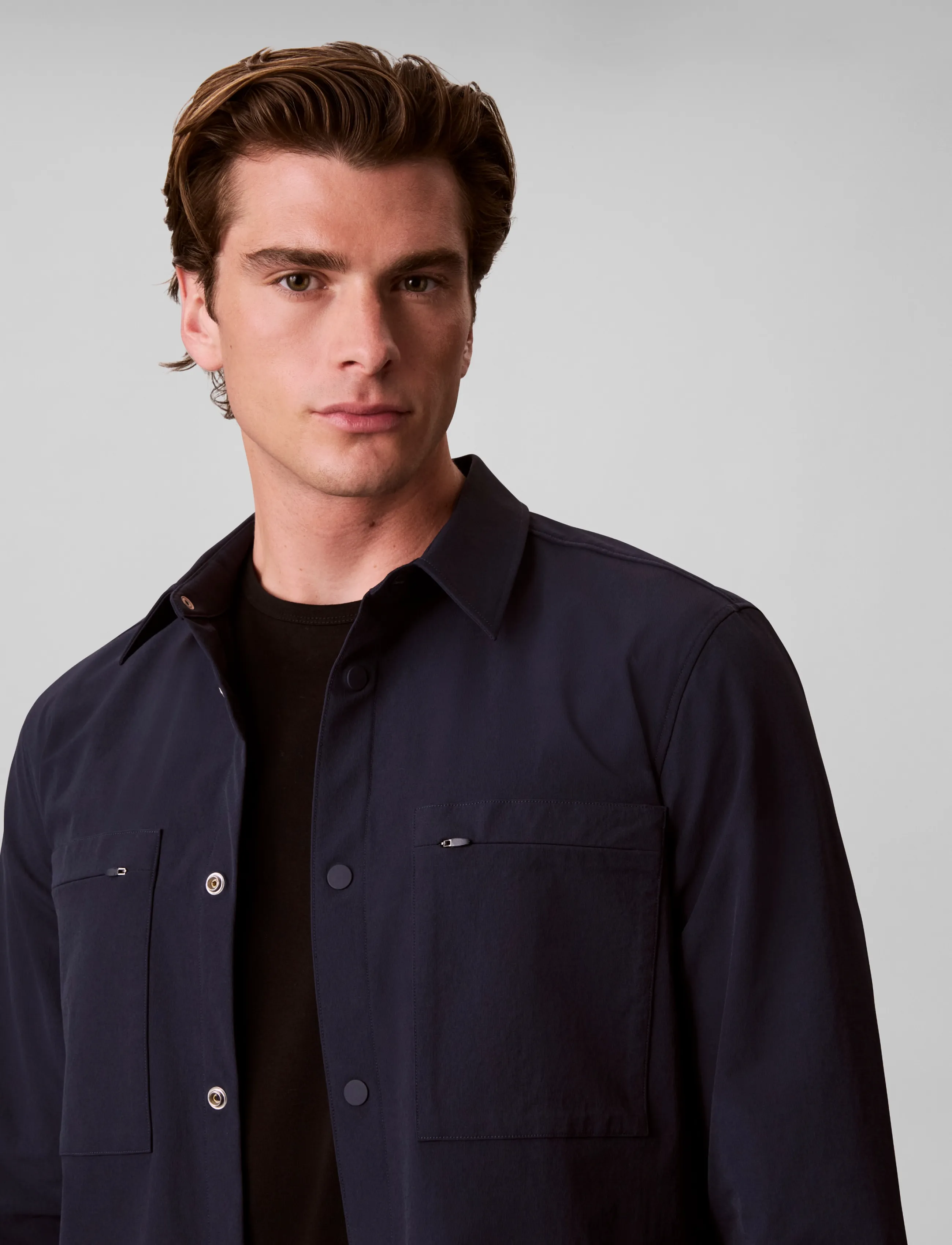 Calvin Klein Ls Tech Knit Dobby Classic Overs overshirts herr – bild 4
