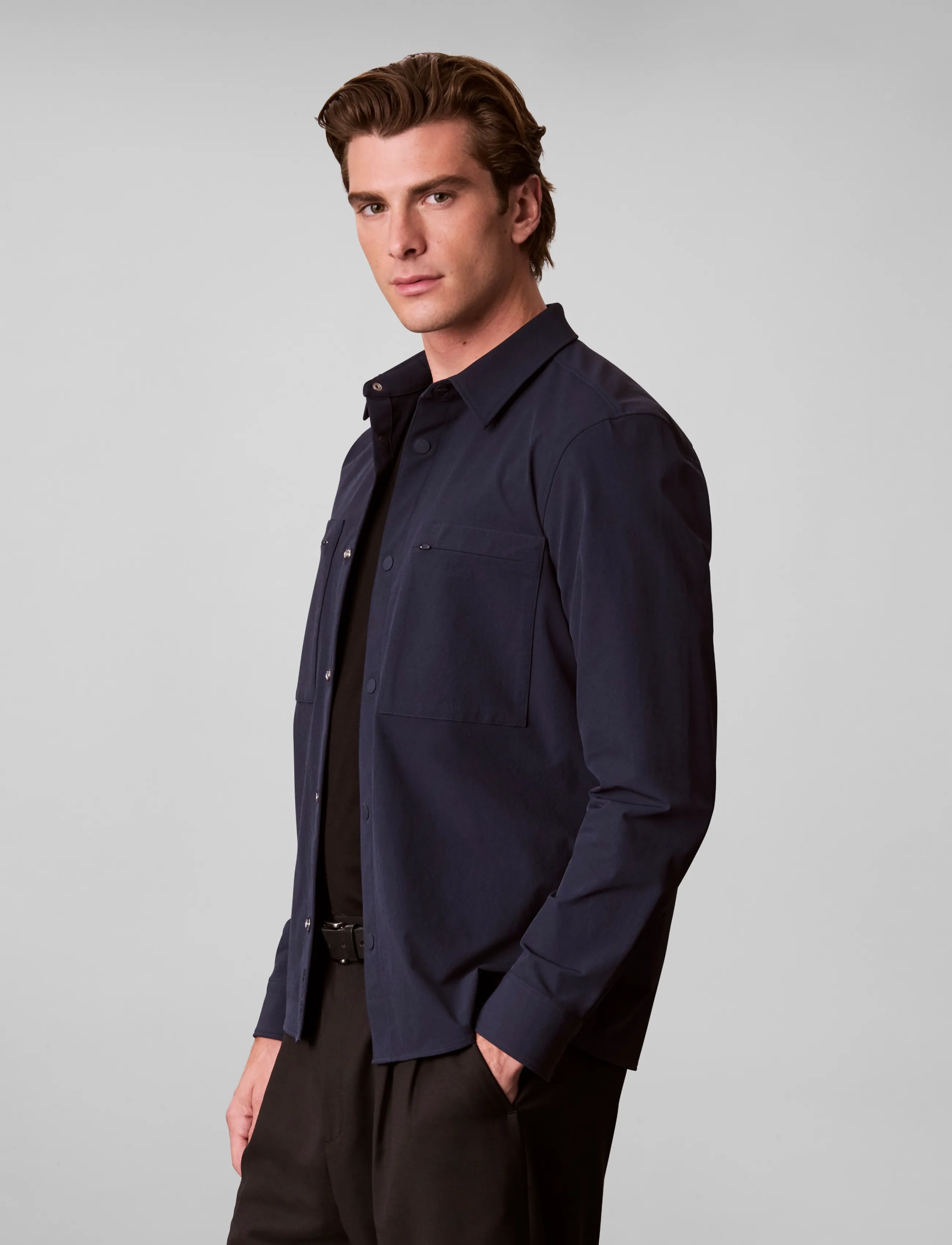 Calvin Klein Ls Tech Knit Dobby Classic Overs overshirts herr – bild 5