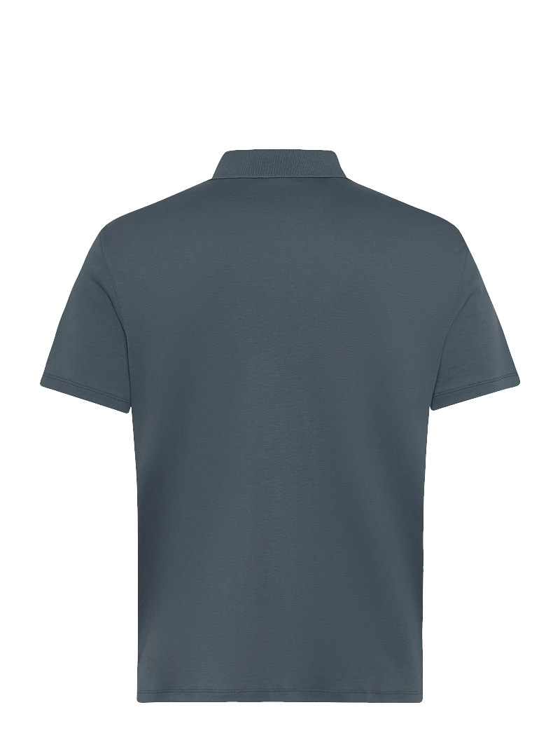 Calvin Klein - SS SLIM SUPIMA LOGO PATCH POLO - kortærmede poloer - dark slate - 1