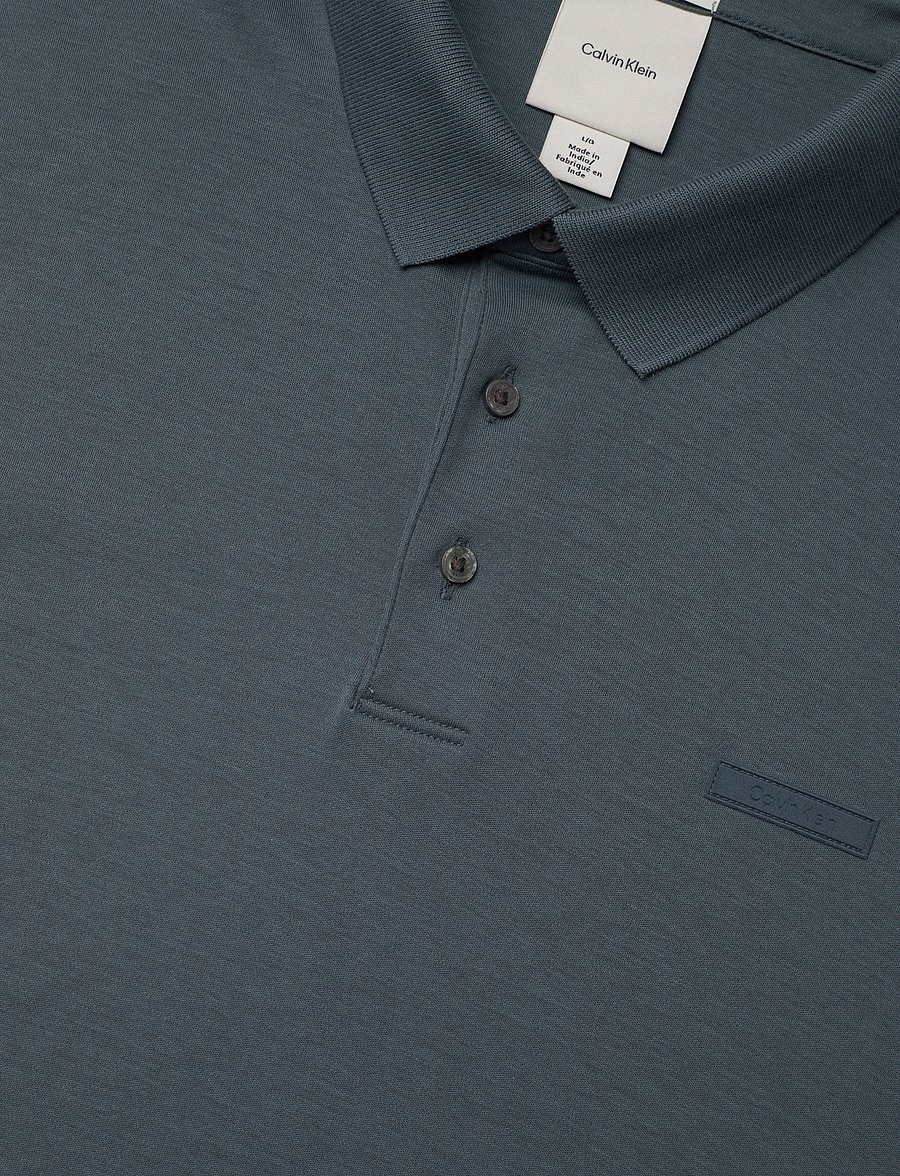 Calvin Klein - SS SLIM SUPIMA LOGO PATCH POLO - lühikeste varrukatega polod - dark slate - 2