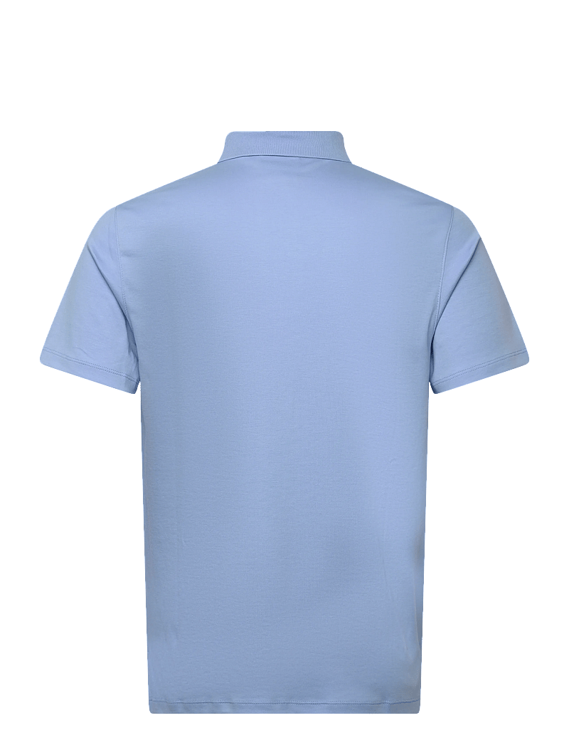 Calvin Klein - SS SLIM SUPIMA LOGO PATCH POLO - kortærmede poloer - placid blue - 1