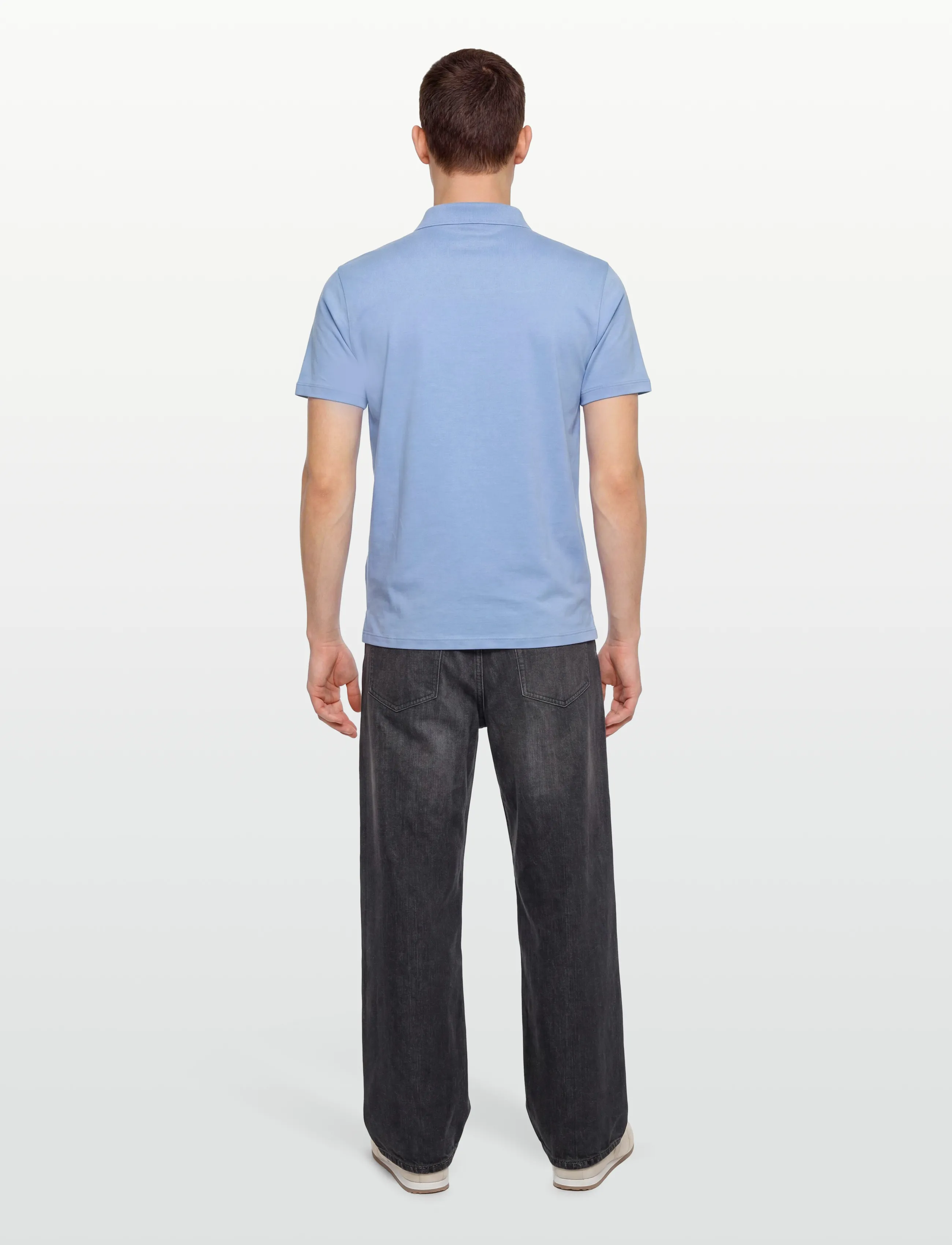 Calvin Klein - SS SLIM SUPIMA LOGO PATCH POLO - kurzärmelig - placid blue - 4