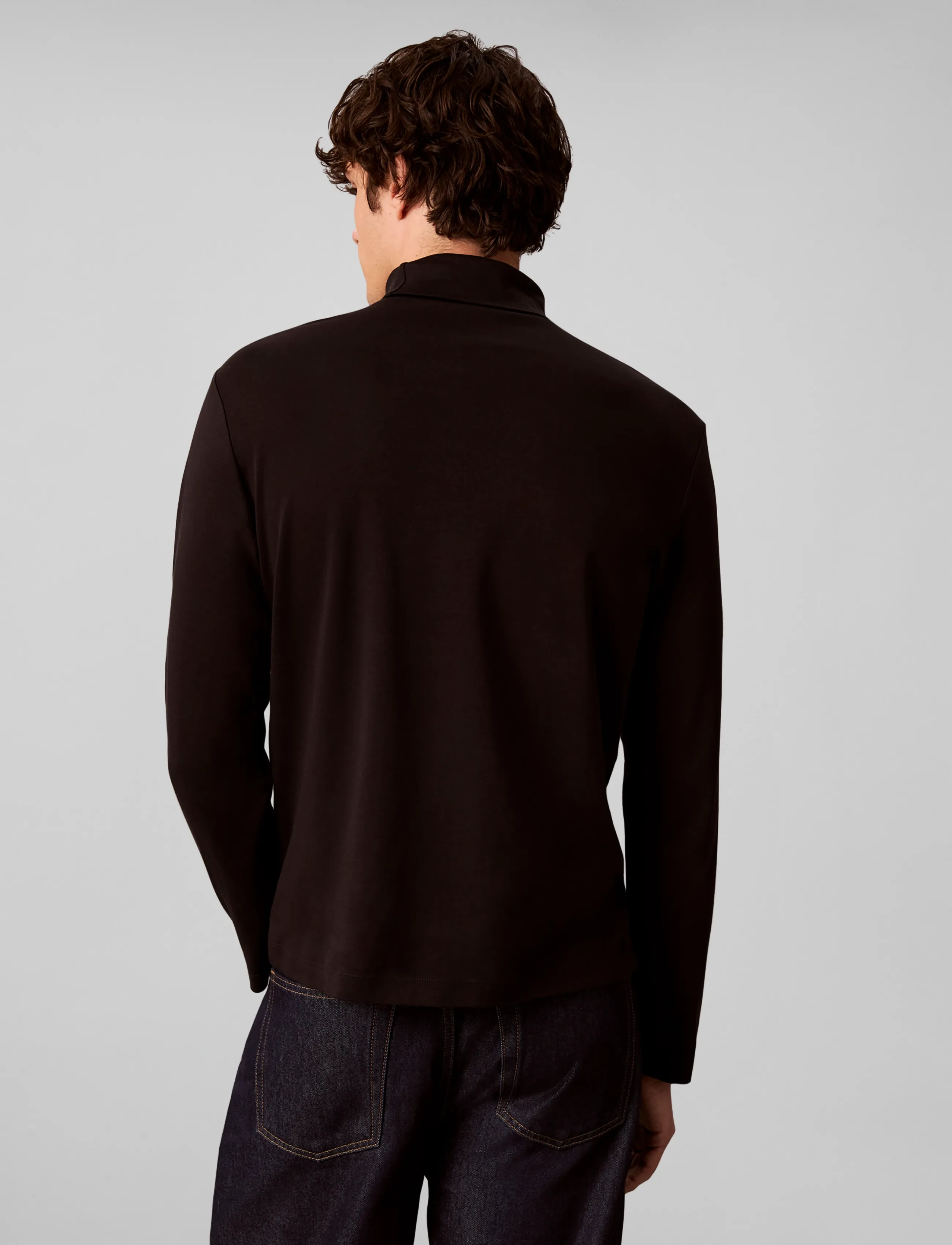 Calvin Klein - LS LIGHTWEIGHT SUPIMA ROLLNECK T - black - 2