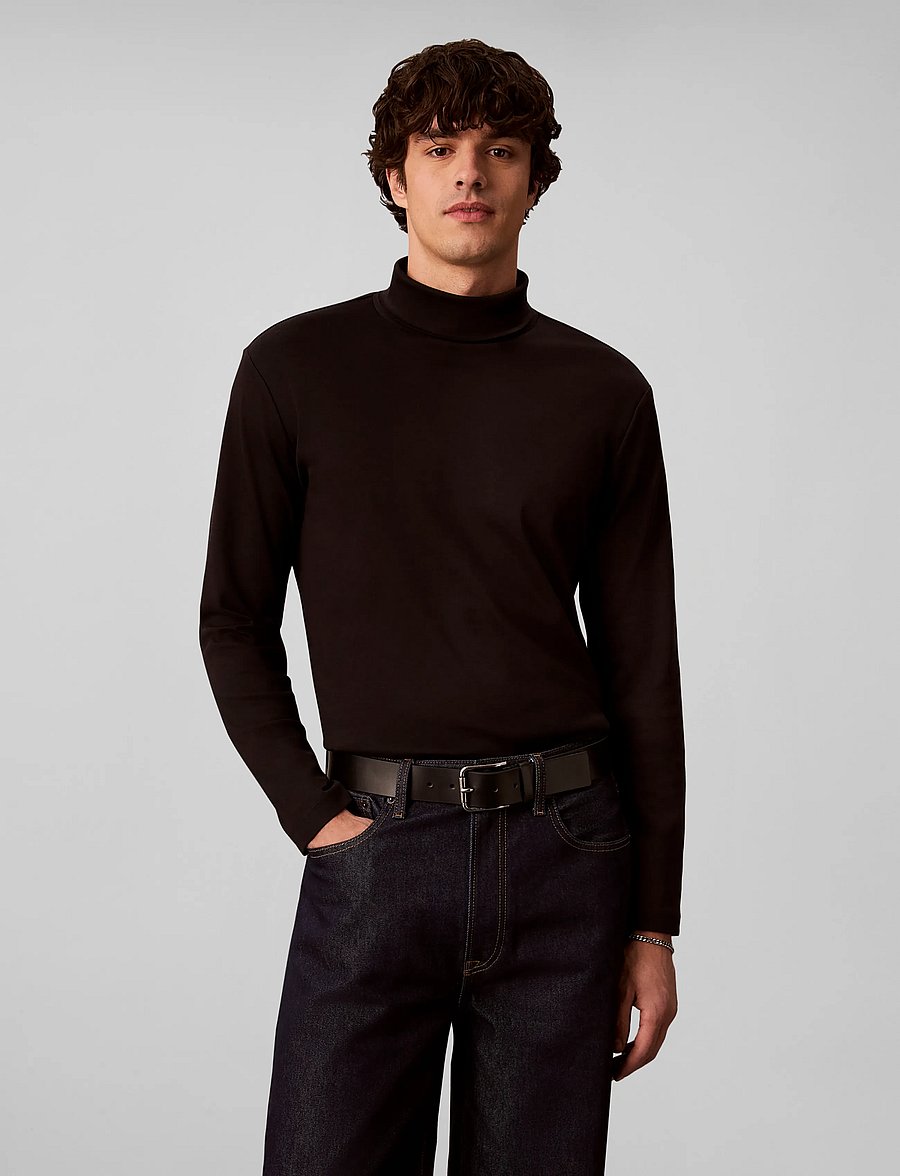 Calvin Klein - LS LIGHTWEIGHT SUPIMA ROLLNECK T - black - 3