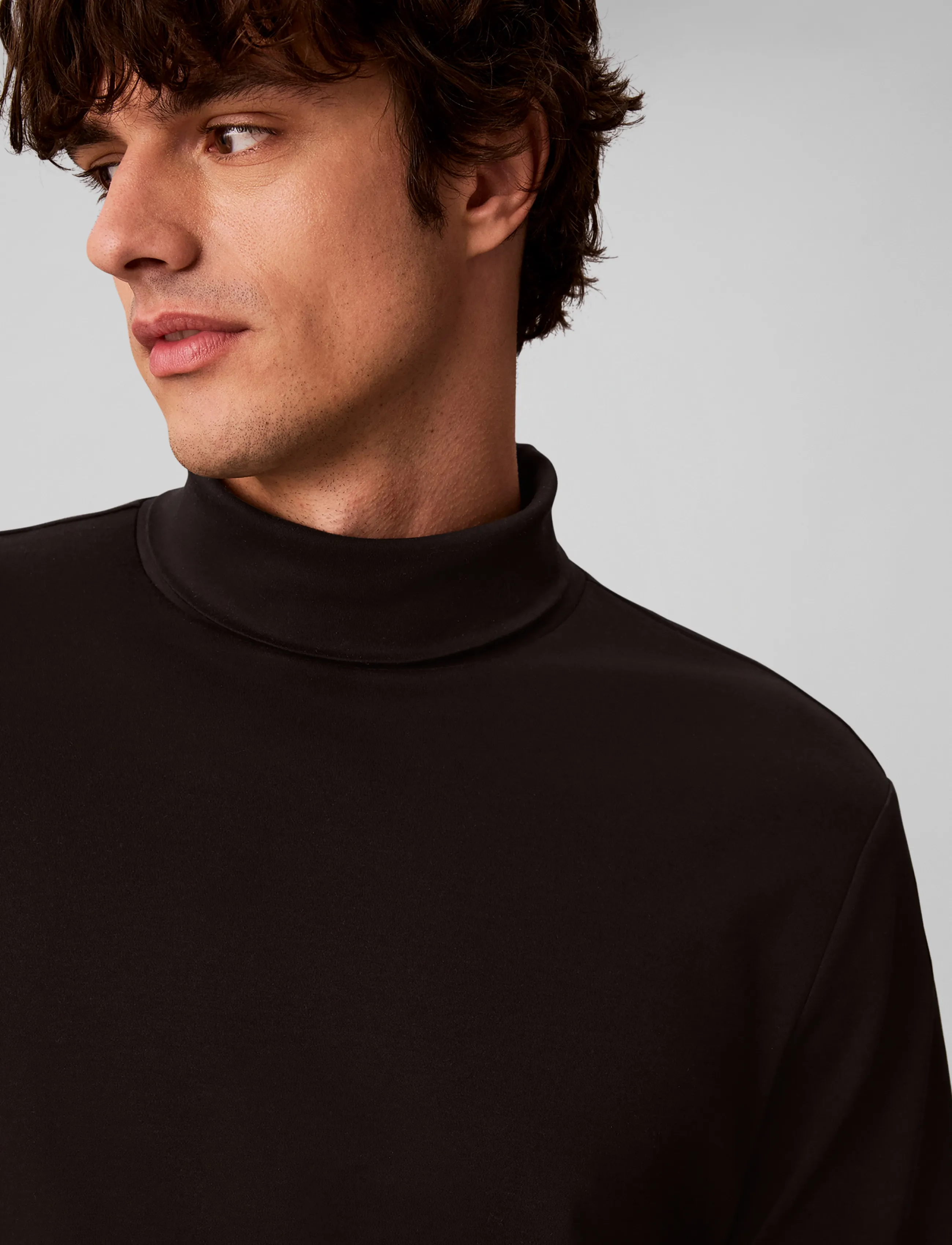Calvin Klein - LS LIGHTWEIGHT SUPIMA ROLLNECK T - black - 4