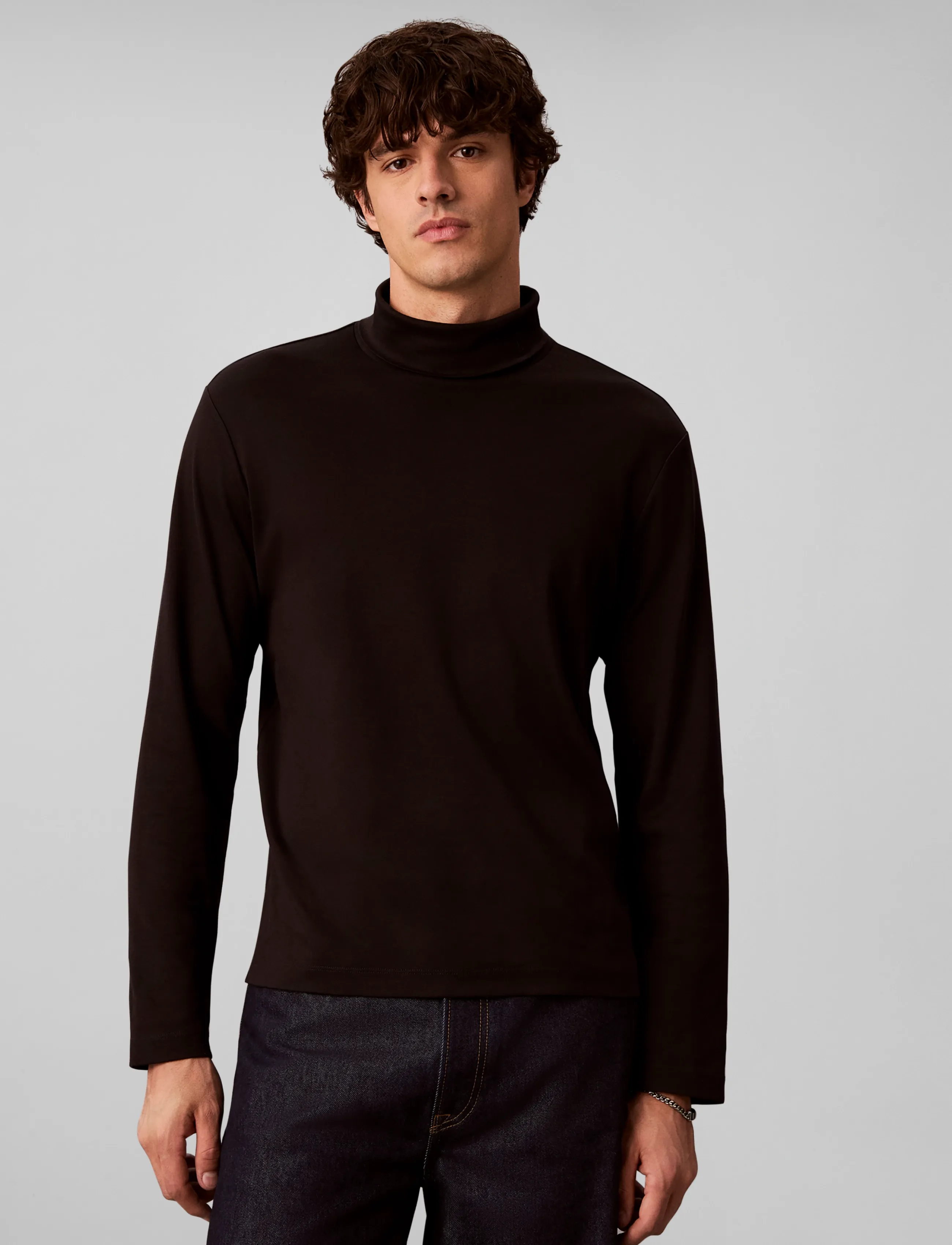 Calvin Klein - LS LIGHTWEIGHT SUPIMA ROLLNECK T - black - 5