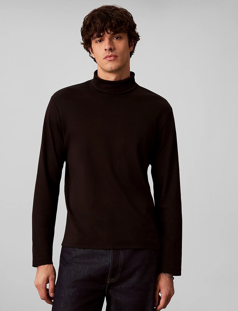 Calvin Klein - LS LIGHTWEIGHT SUPIMA ROLLNECK T - black - 5
