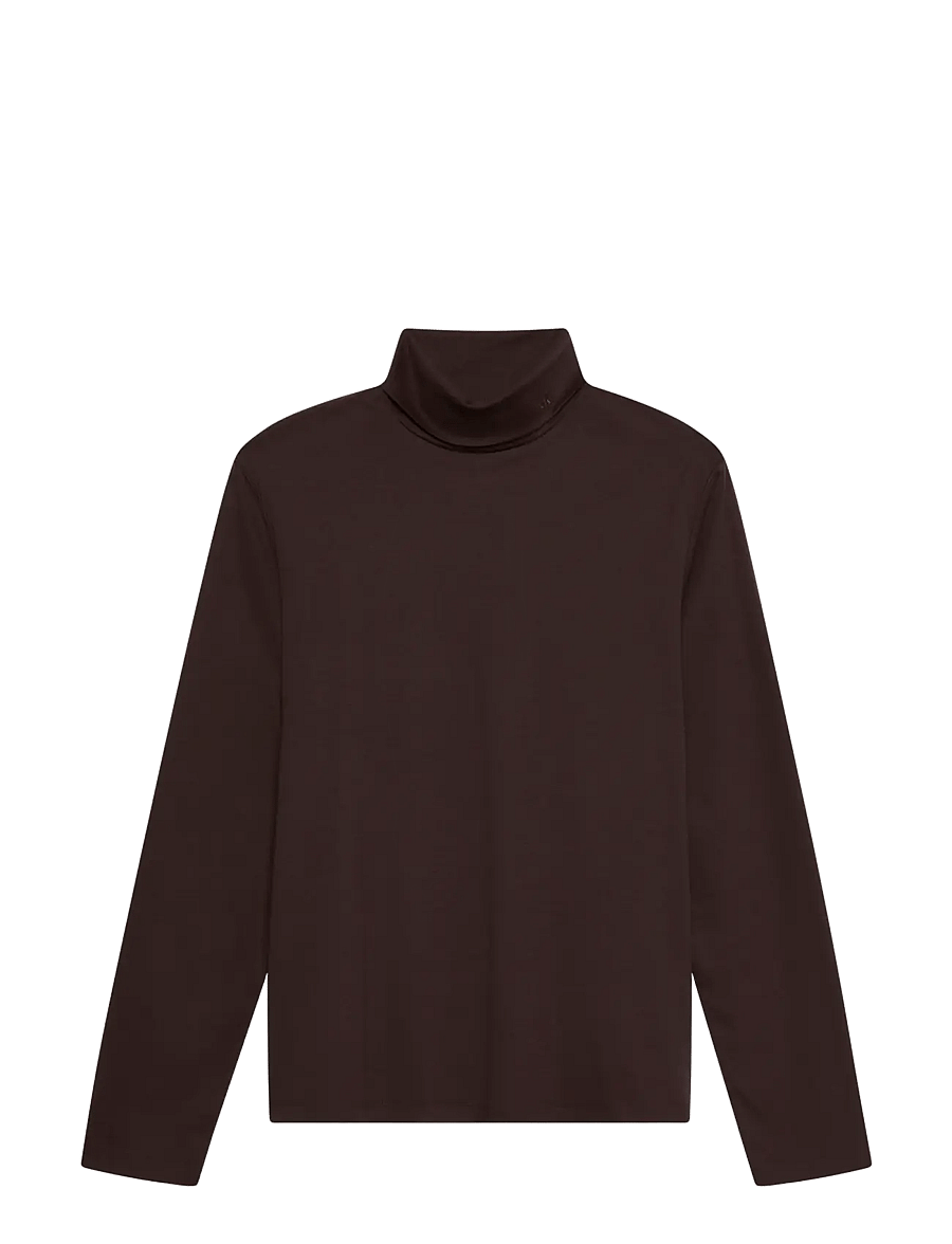 Calvin Klein - LS LIGHTWEIGHT SUPIMA ROLLNECK T - polokrage - black coffee - 1