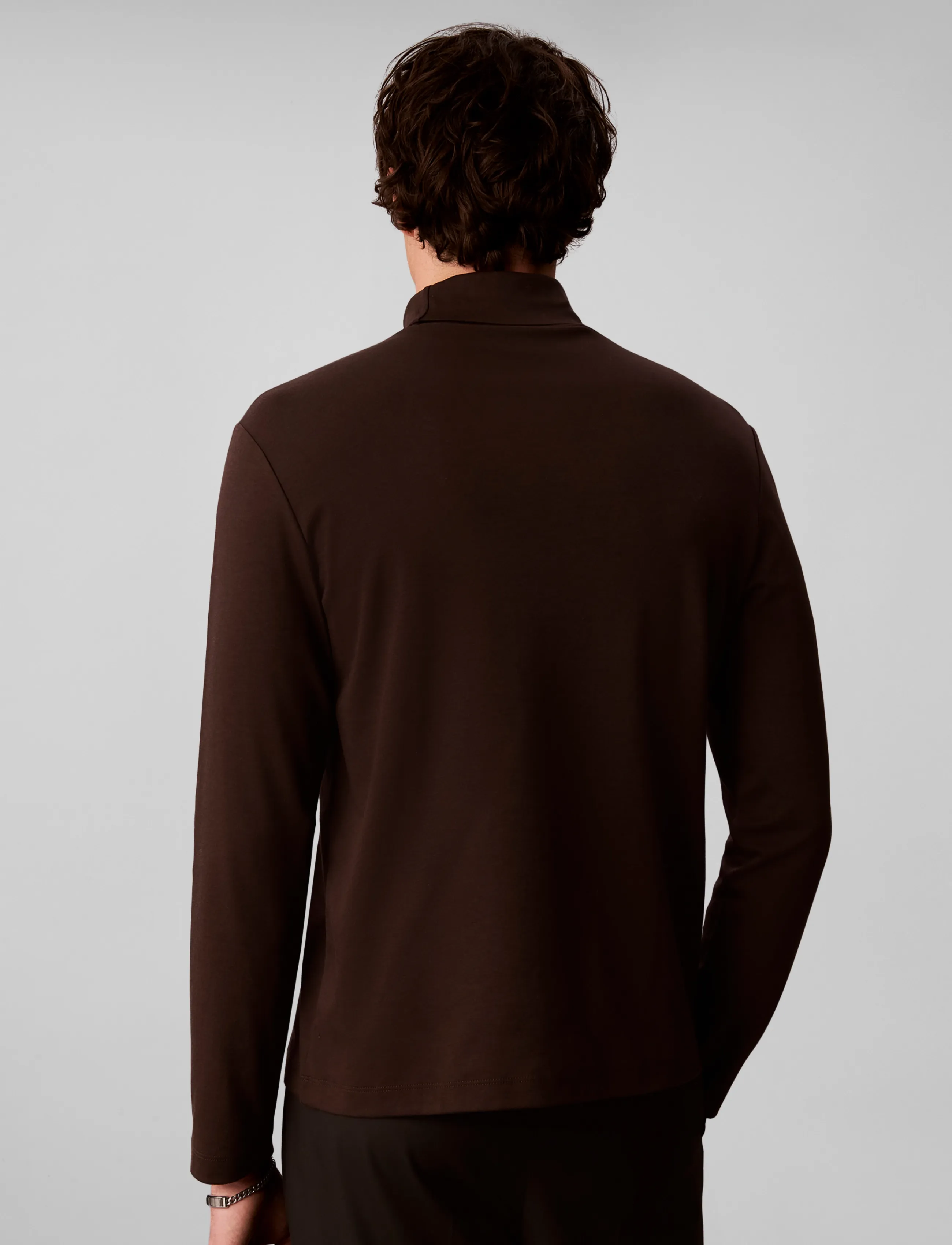Calvin Klein - LS LIGHTWEIGHT SUPIMA ROLLNECK T - polokrage - black coffee - 2