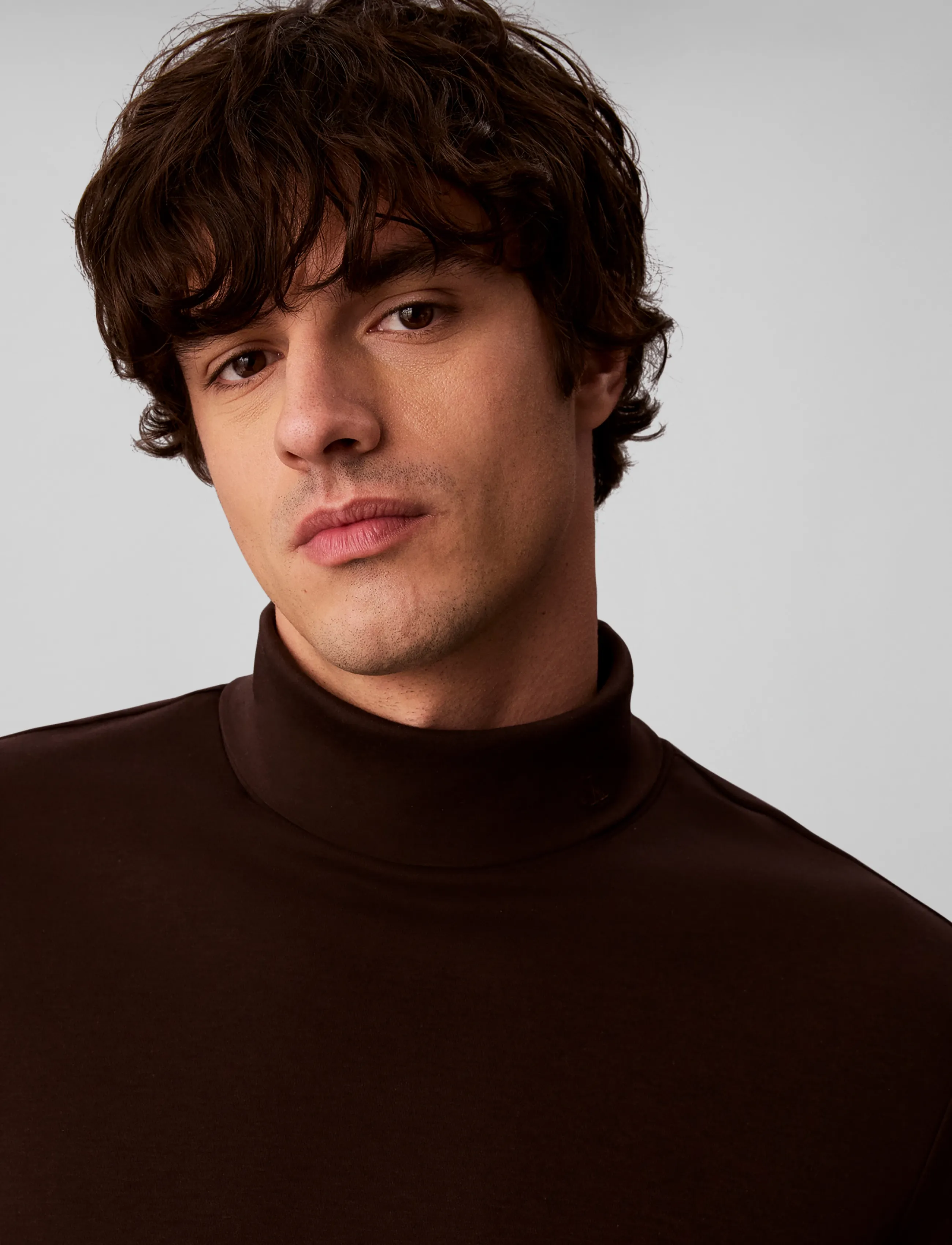Calvin Klein - LS LIGHTWEIGHT SUPIMA ROLLNECK T - polokrage - black coffee - 4