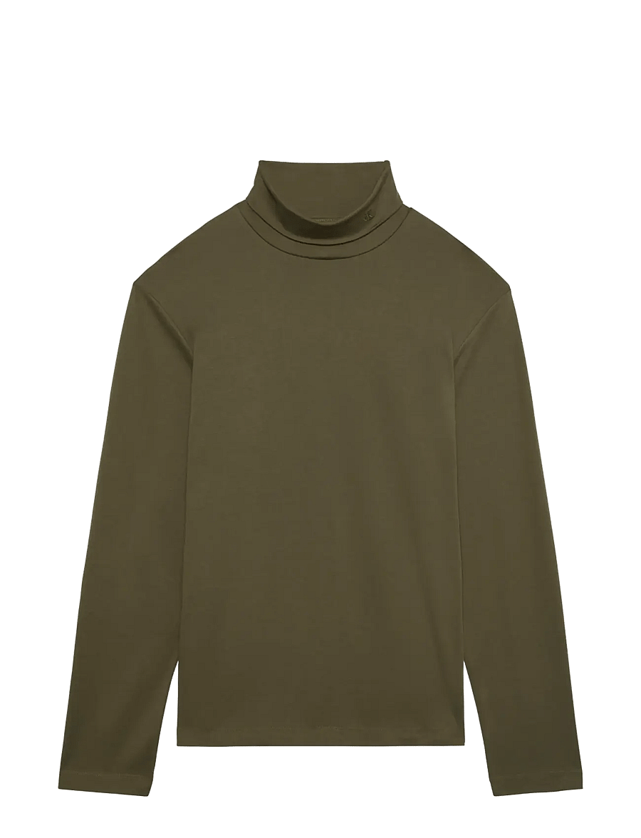 Calvin Klein - LS LIGHTWEIGHT SUPIMA ROLLNECK T - rullekraver - olive night - 1