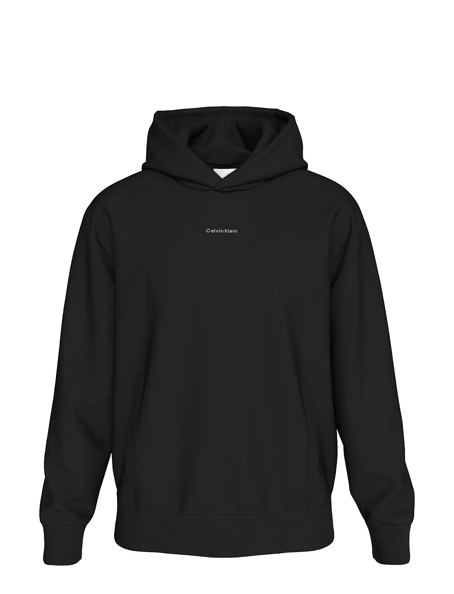 Calvin Klein - LS PREMTRRY MICRO LOGO HOODIE - kapuzenpullover - black - 0