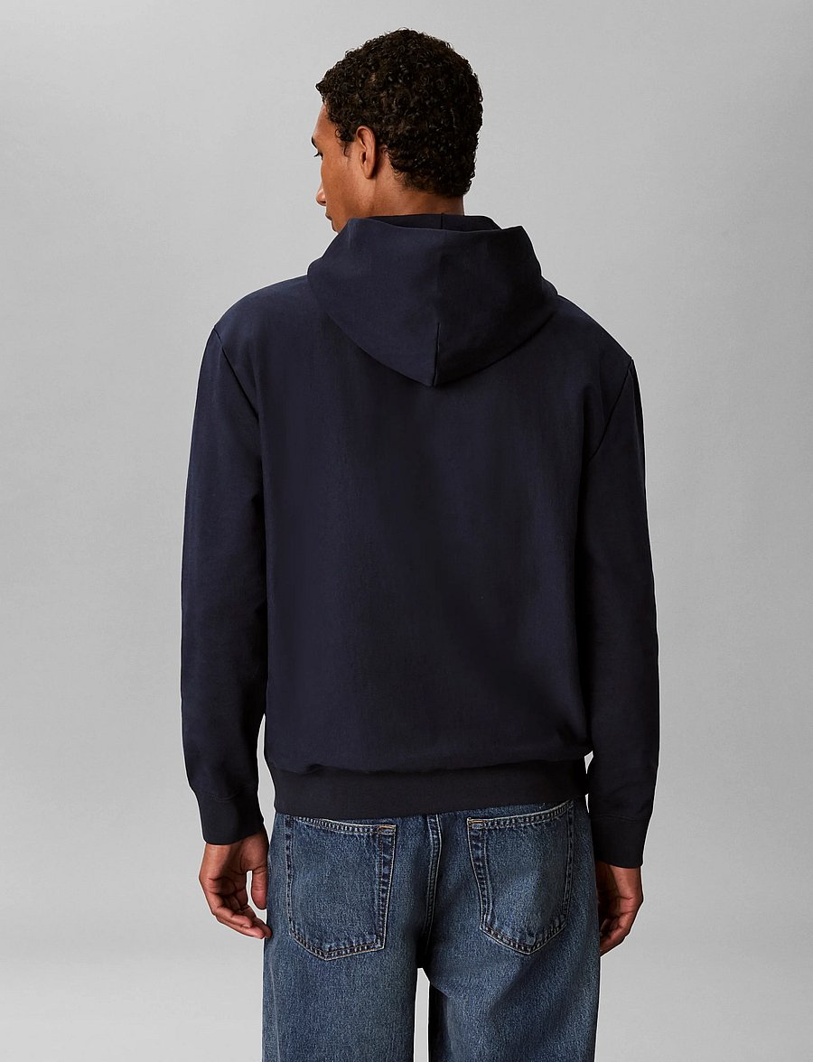 Calvin Klein - LS PREMTRRY MICRO LOGO HOODIE - kapuutsiga pusad - dark sapphire - 2