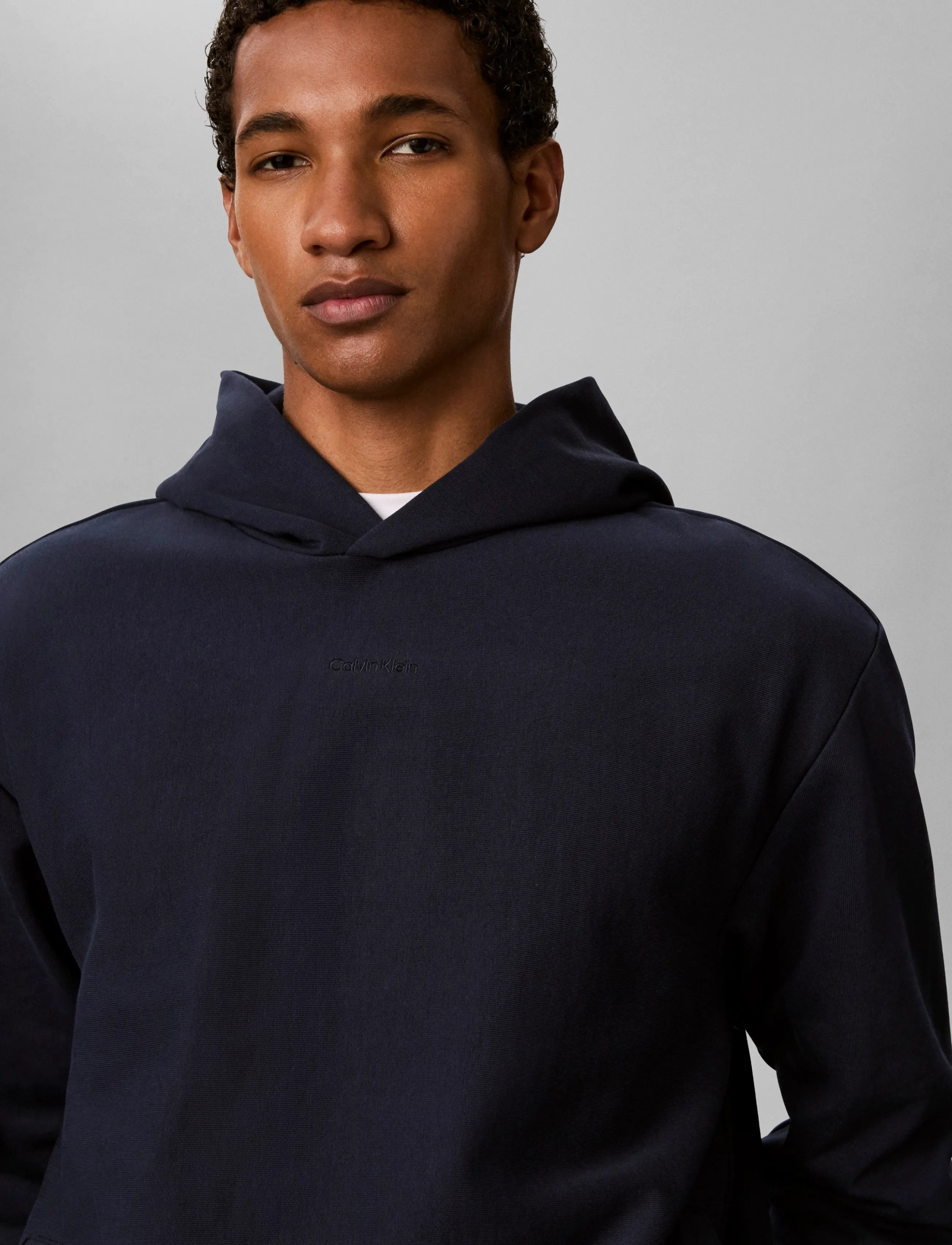 Calvin Klein - LS PREMTRRY MICRO LOGO HOODIE - kapuutsiga pusad - dark sapphire - 4
