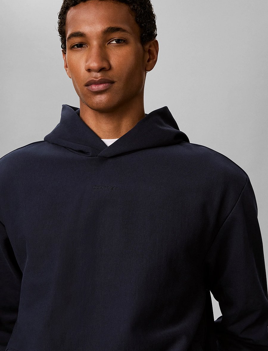 Calvin Klein - LS PREMTRRY MICRO LOGO HOODIE - kapuutsiga pusad - dark sapphire - 4