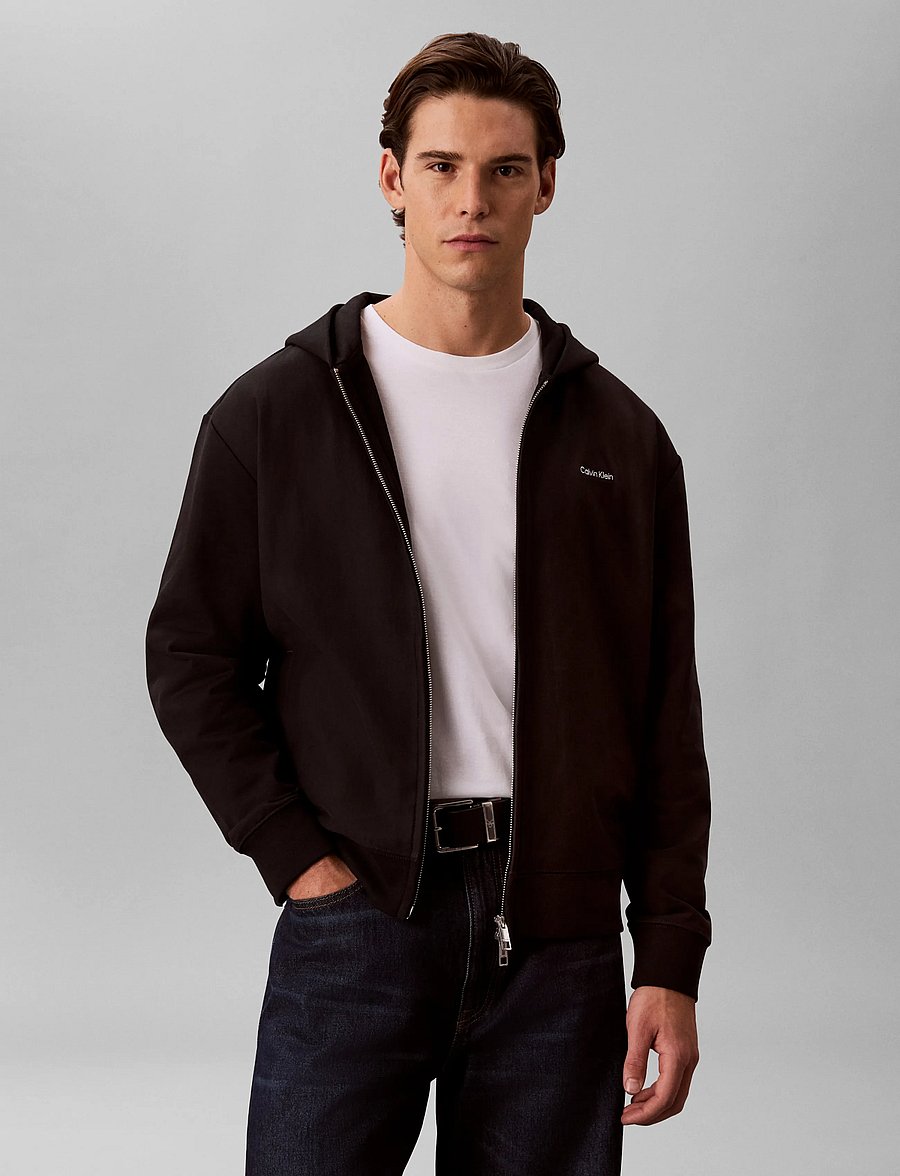 Calvin Klein - LS MICRO LOGO DBL FZ HOODIE - kapuzenpullover - black - 3